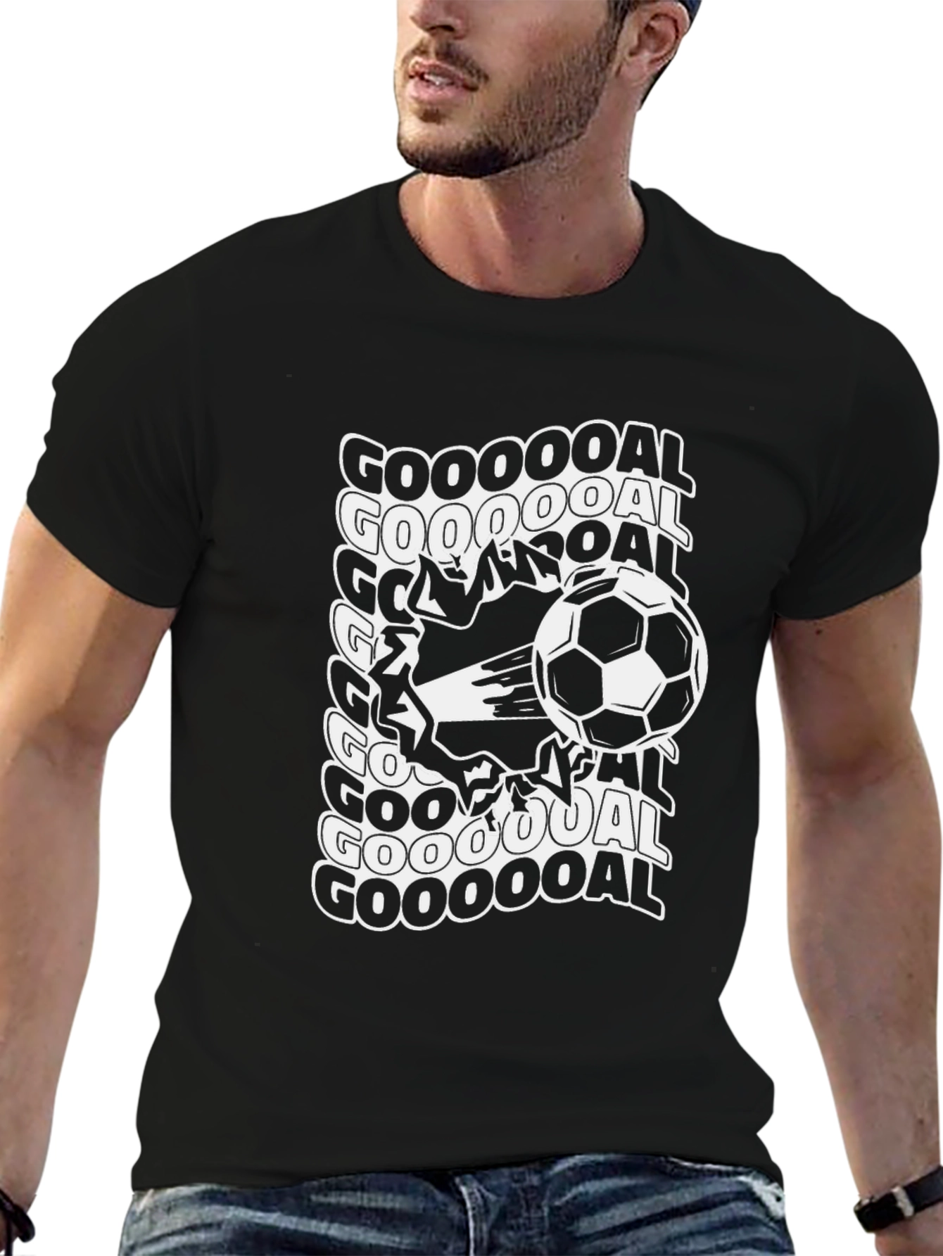 Goooooal Soccer T-Shirt Black