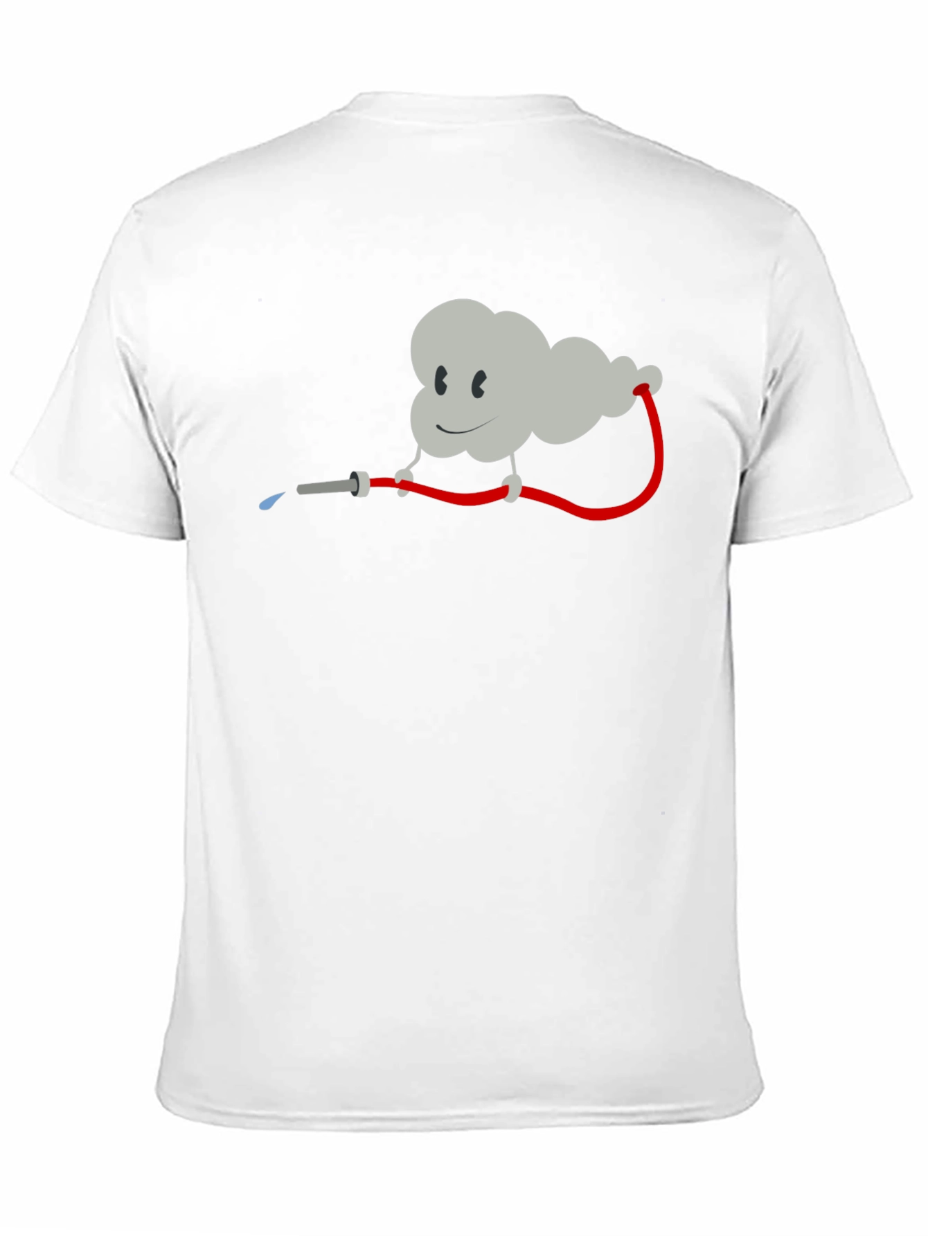 Funny Cartoon Cloud Firehose Black T-Shirt