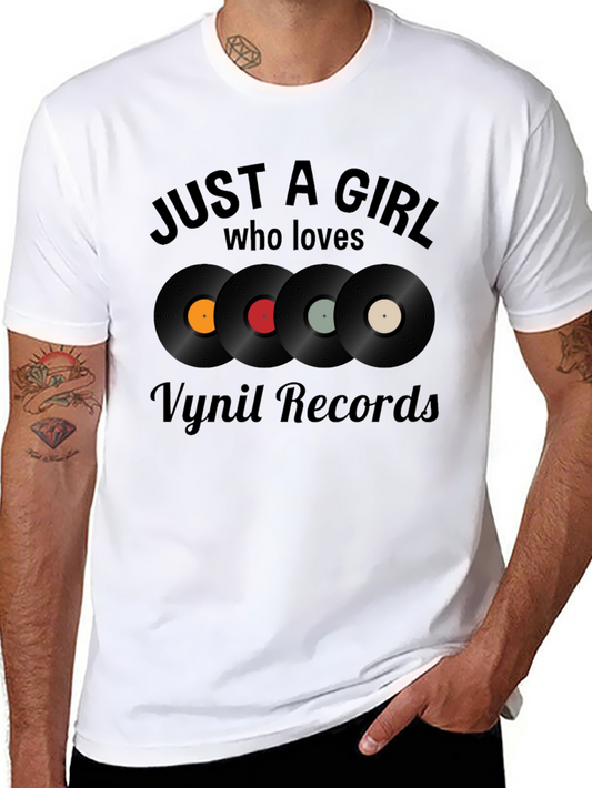 Vinyl Records Girls T-Shirt - Music Lover Tee