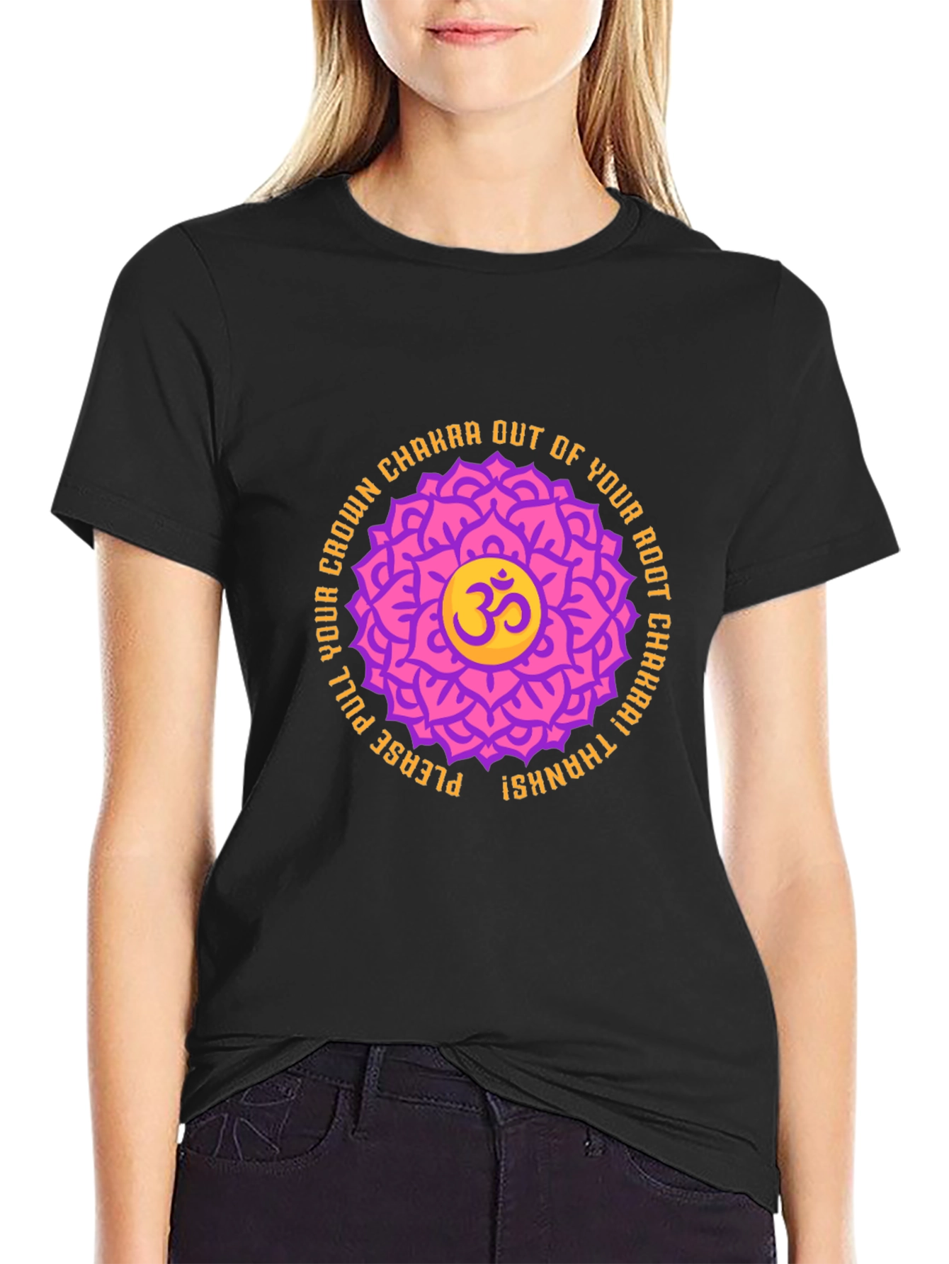Chakra Lotus Om Graphic T-Shirt