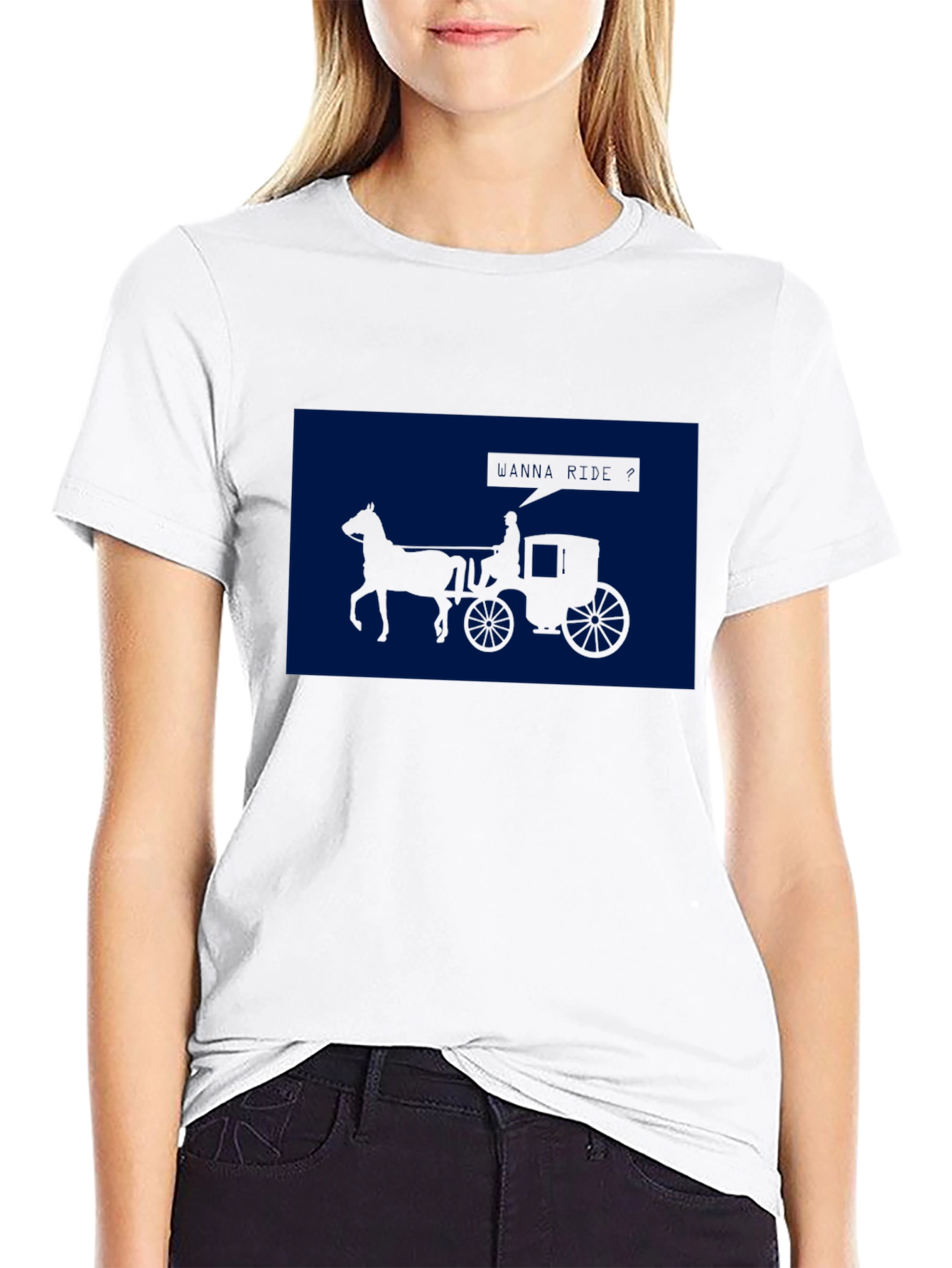 Horse Carriage Graphic Tee - Classic Style