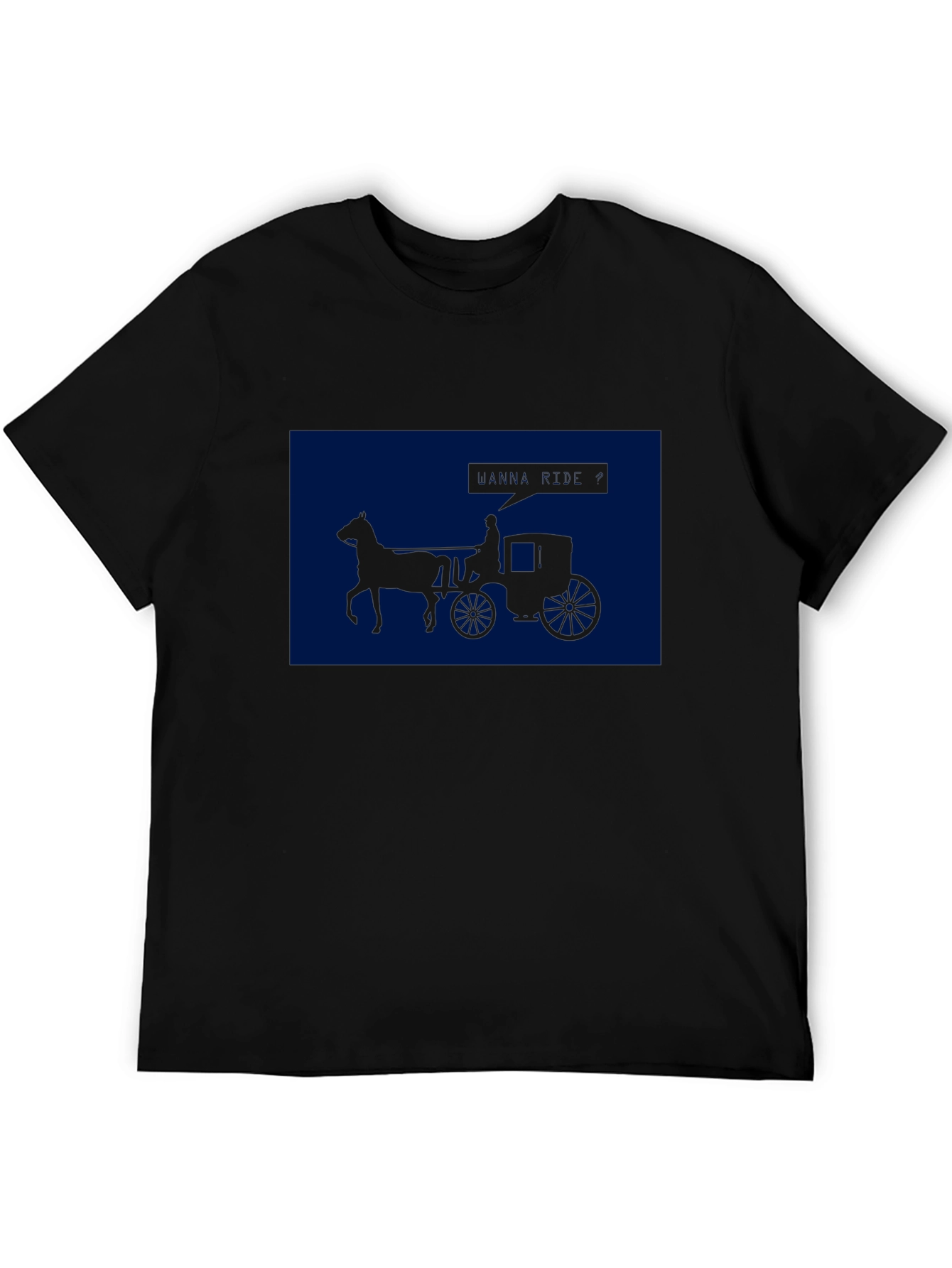 Horse Carriage Graphic Tee - Classic Style