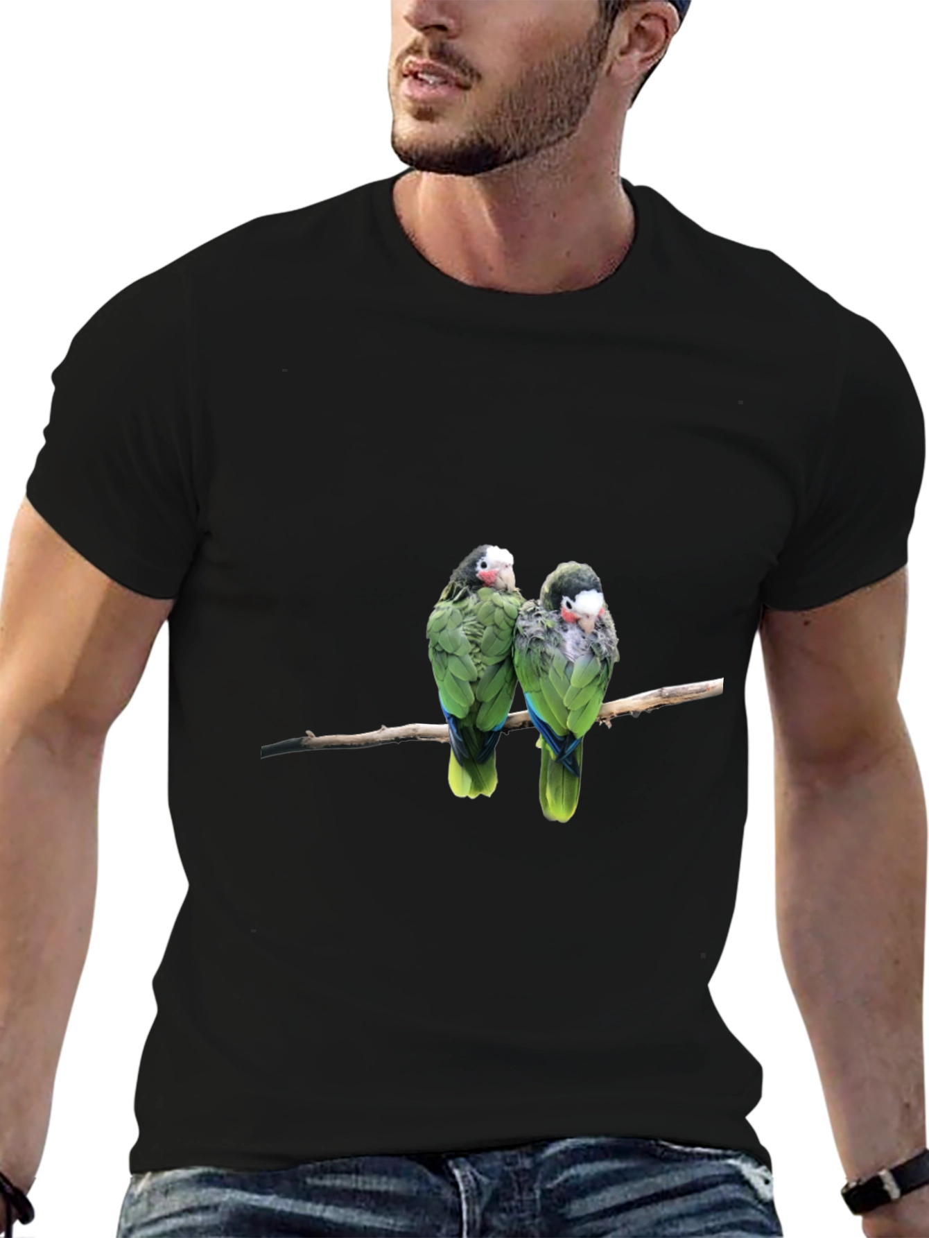 Parrot Duo Black T-Shirt - Bird Lover Apparel