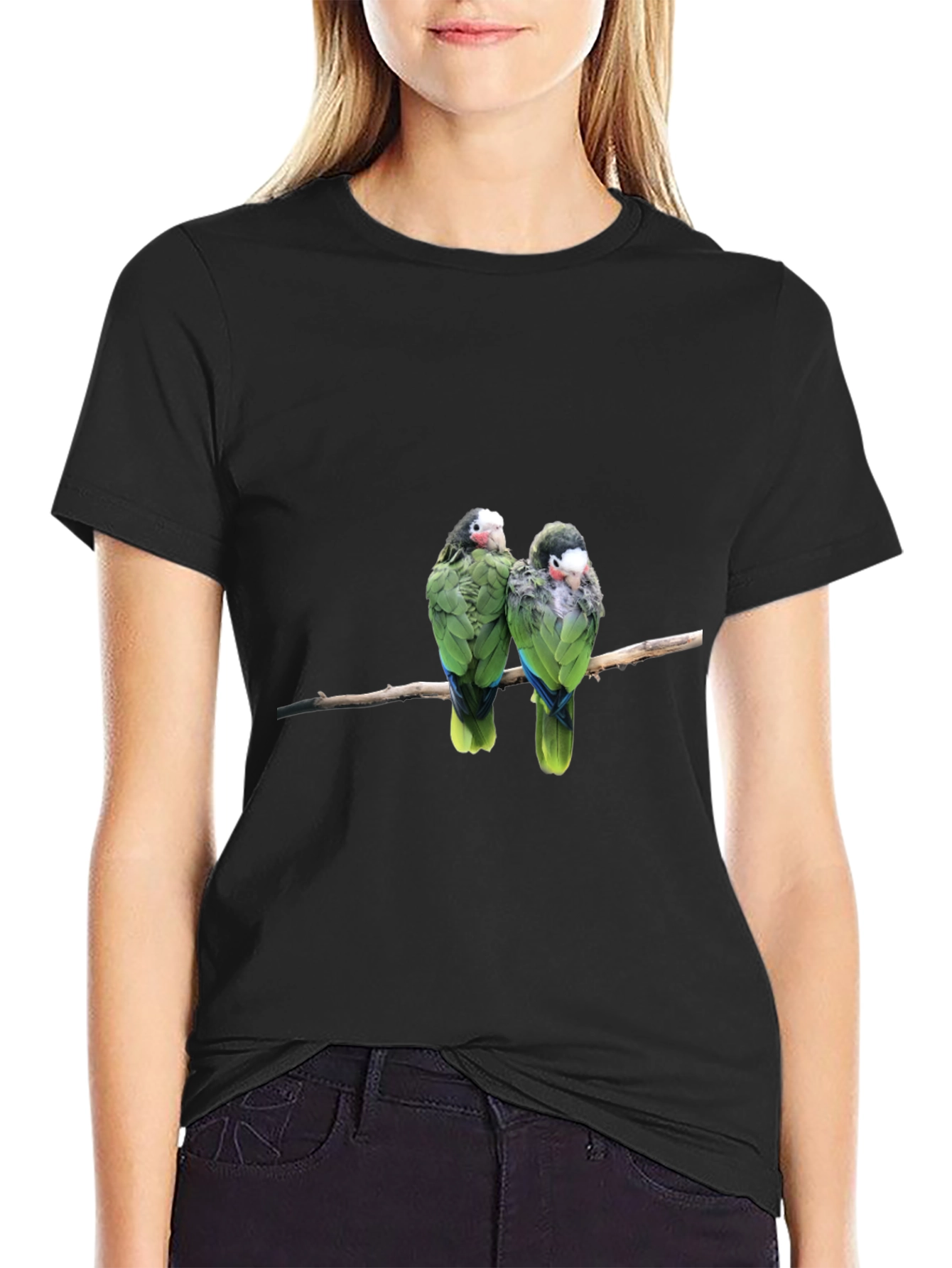 Parrot Duo Black T-Shirt - Bird Lover Apparel