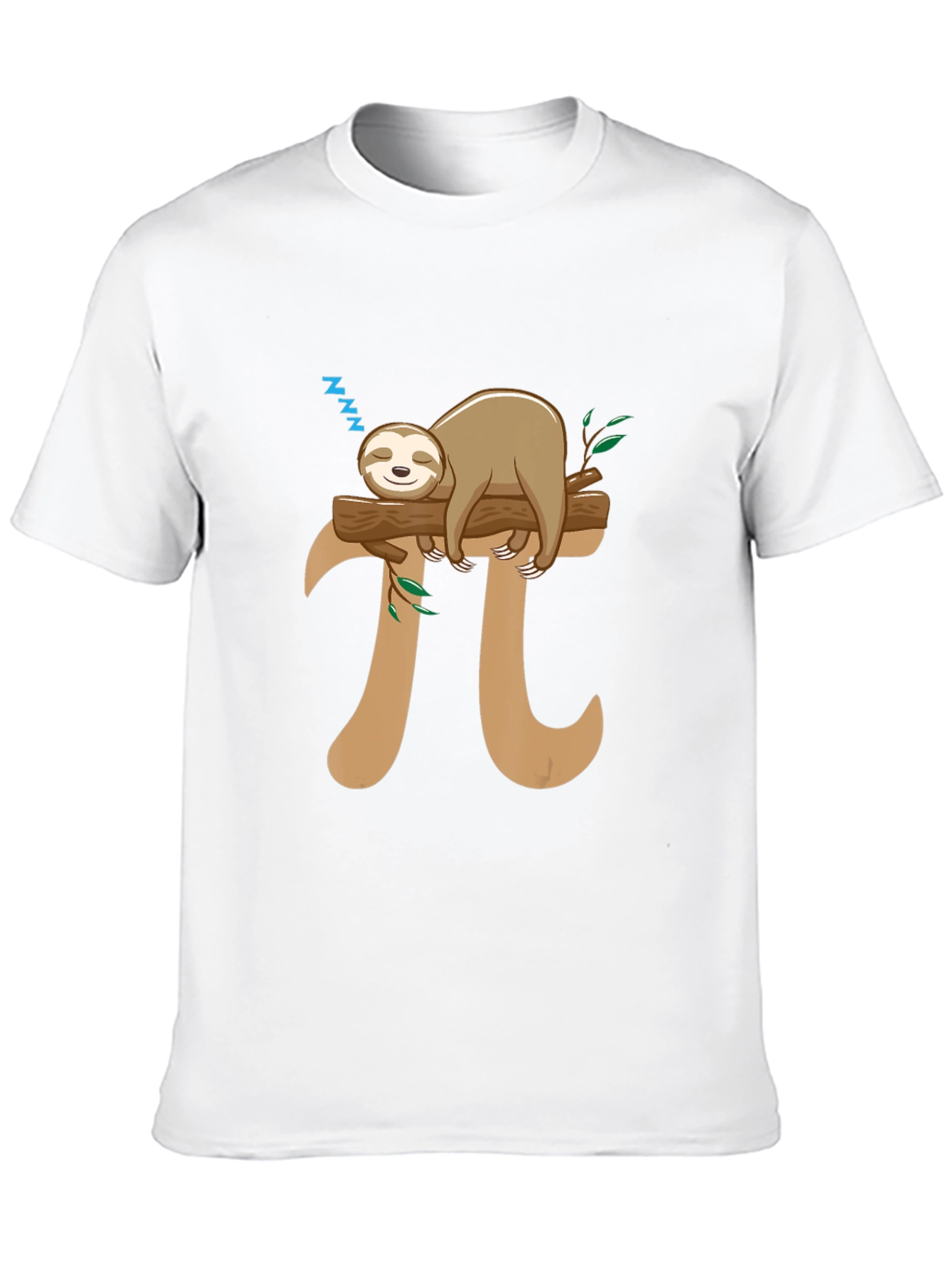 Sloth Nap Pi T-Shirt Funny Math Tee