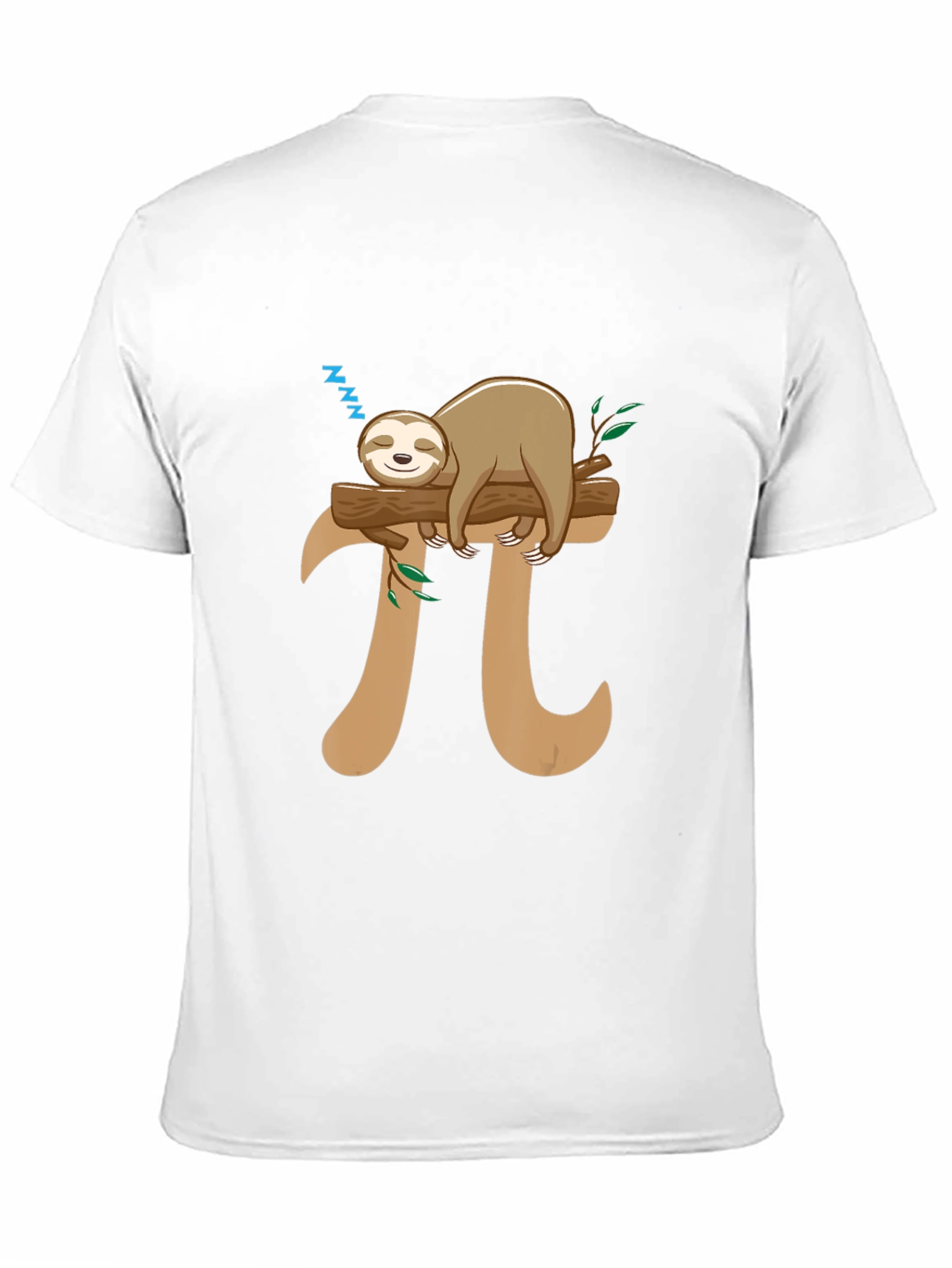 Sloth Nap Pi T-Shirt Funny Math Tee
