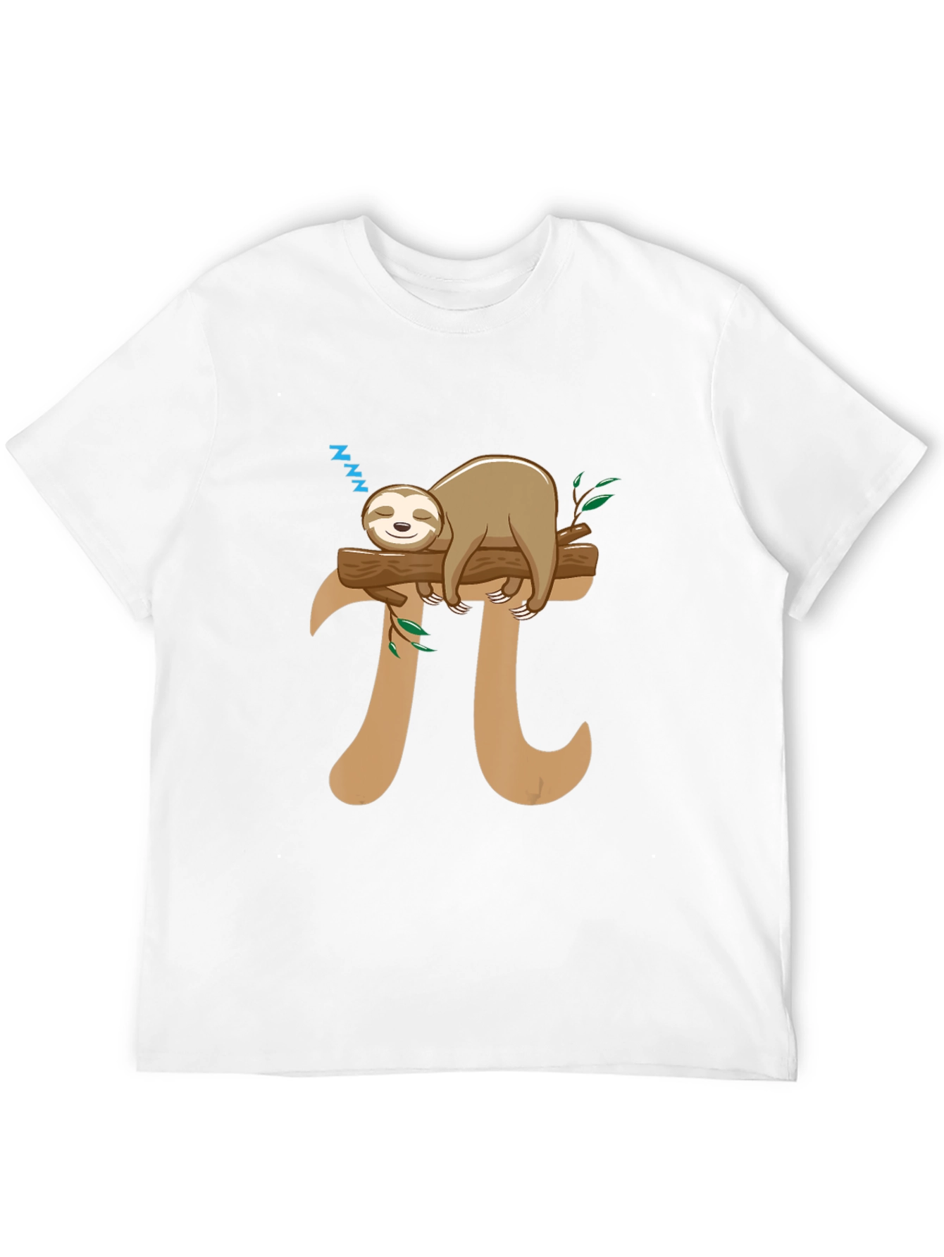 Sloth Nap Pi T-Shirt Funny Math Tee