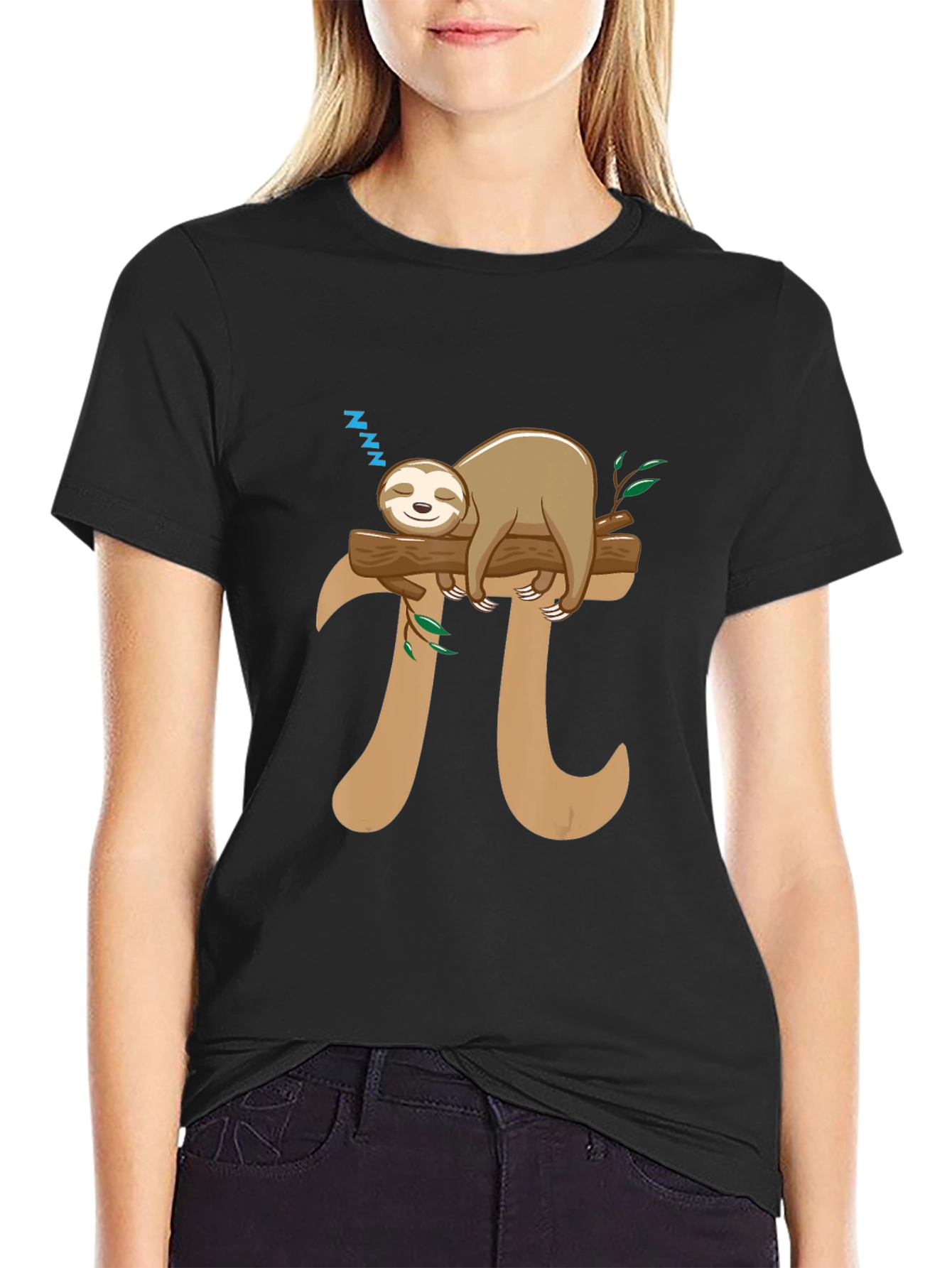Sloth Nap Pi T-Shirt Funny Math Tee