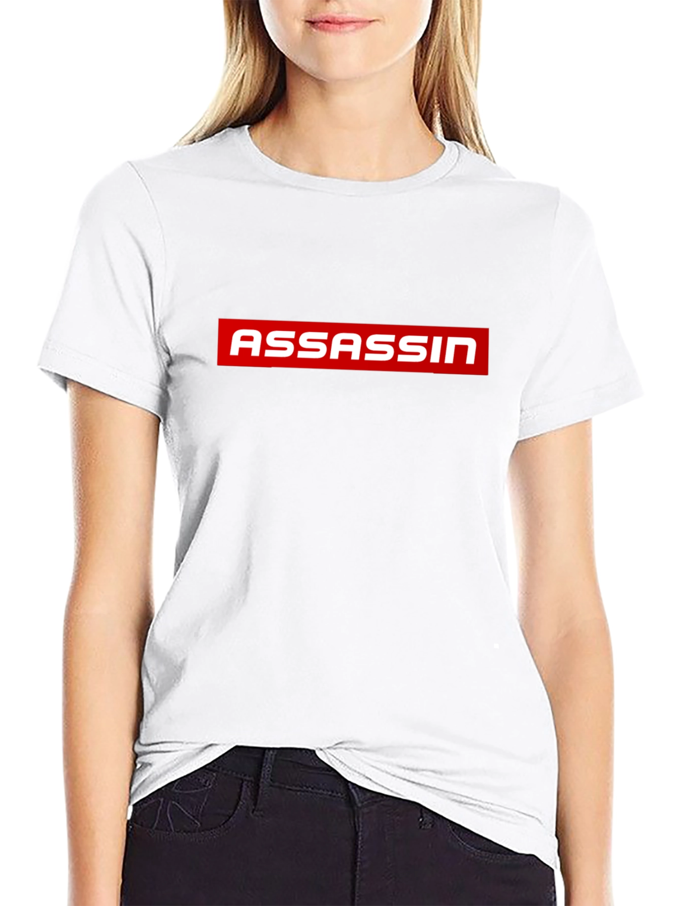 Assassin Graphic Print Mens Black T-Shirt