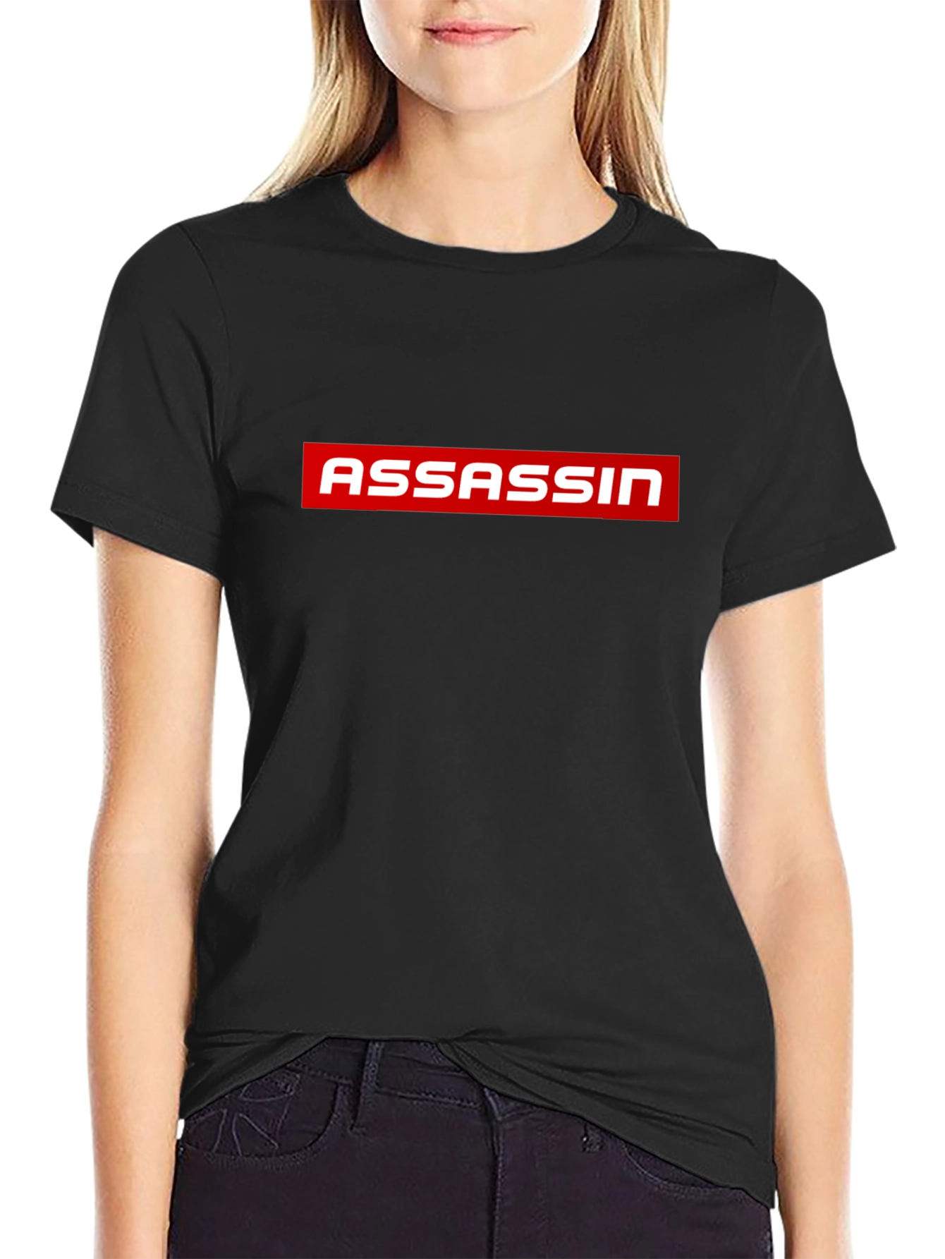 Assassin Graphic Print Mens Black T-Shirt