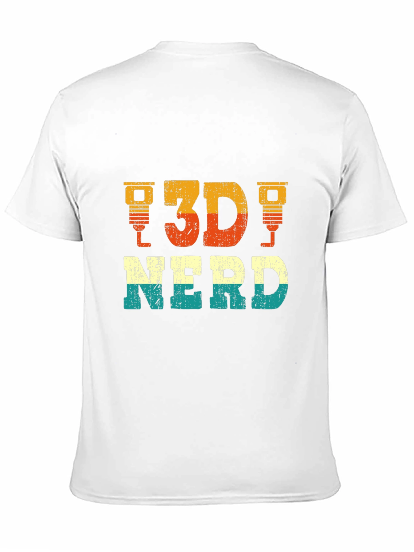 3D Nerd Graphic Tee - Black Casual T-Shirt