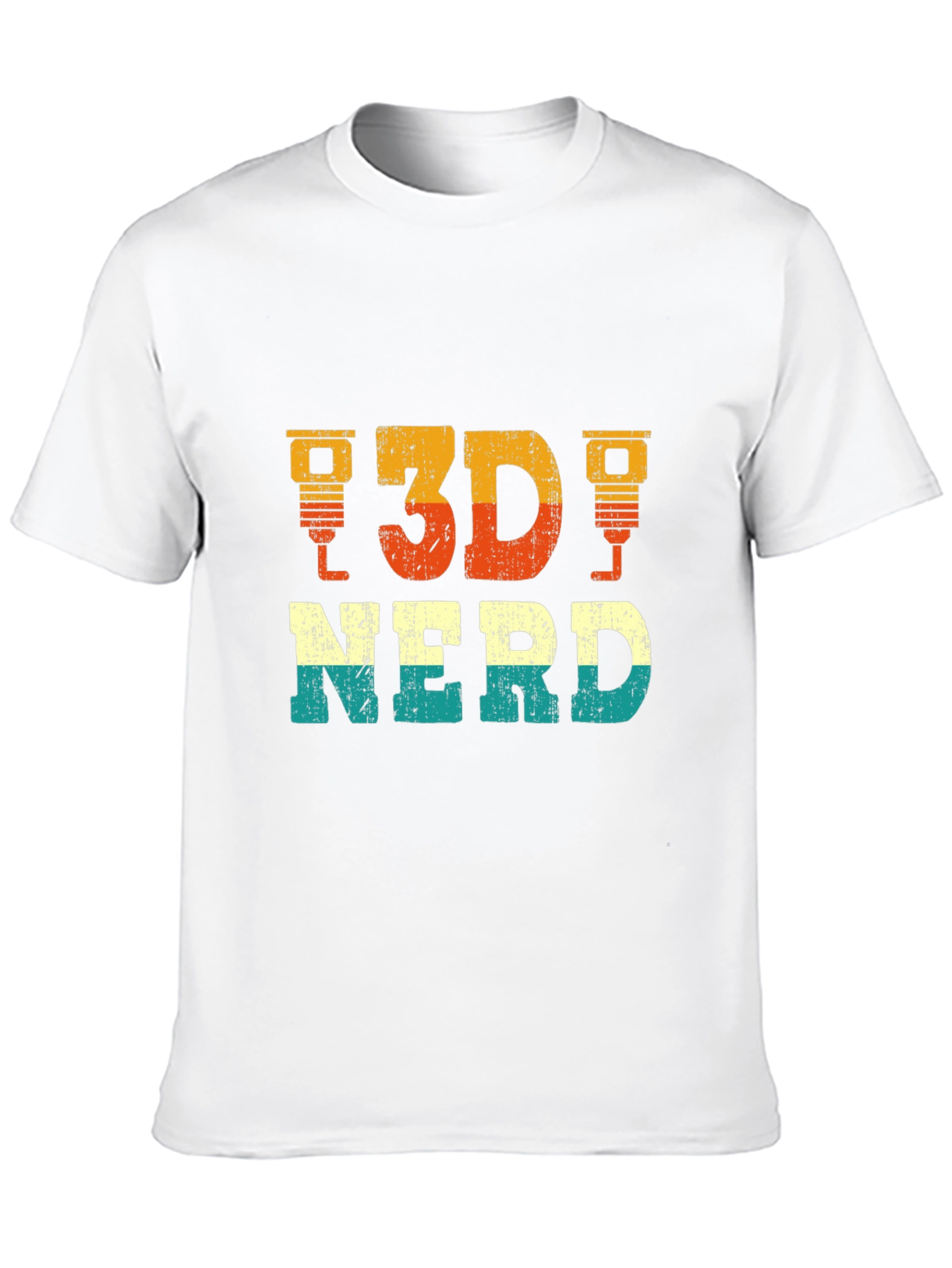 3D Nerd Graphic Tee - Black Casual T-Shirt