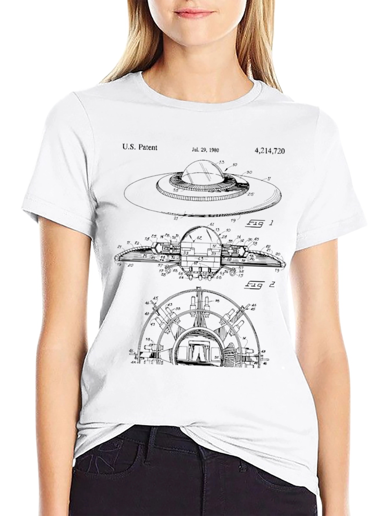 UFO Patent Print T-Shirt - Sci-Fi Apparel