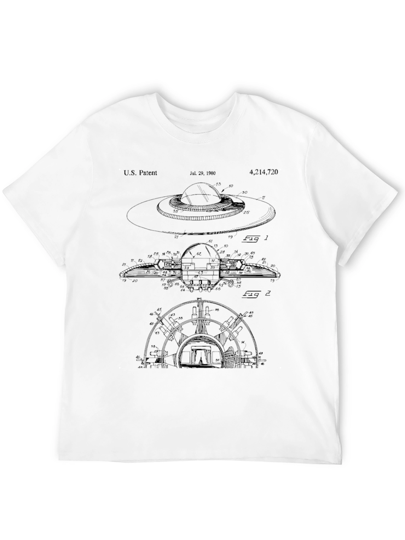 UFO Patent Print T-Shirt - Sci-Fi Apparel
