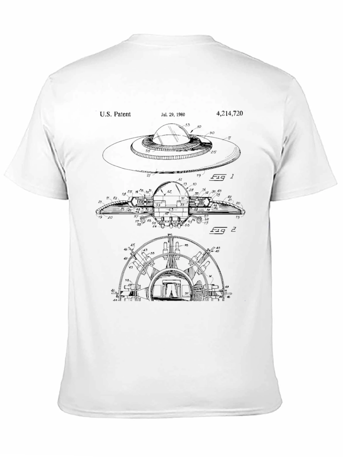 UFO Patent Print T-Shirt - Sci-Fi Apparel