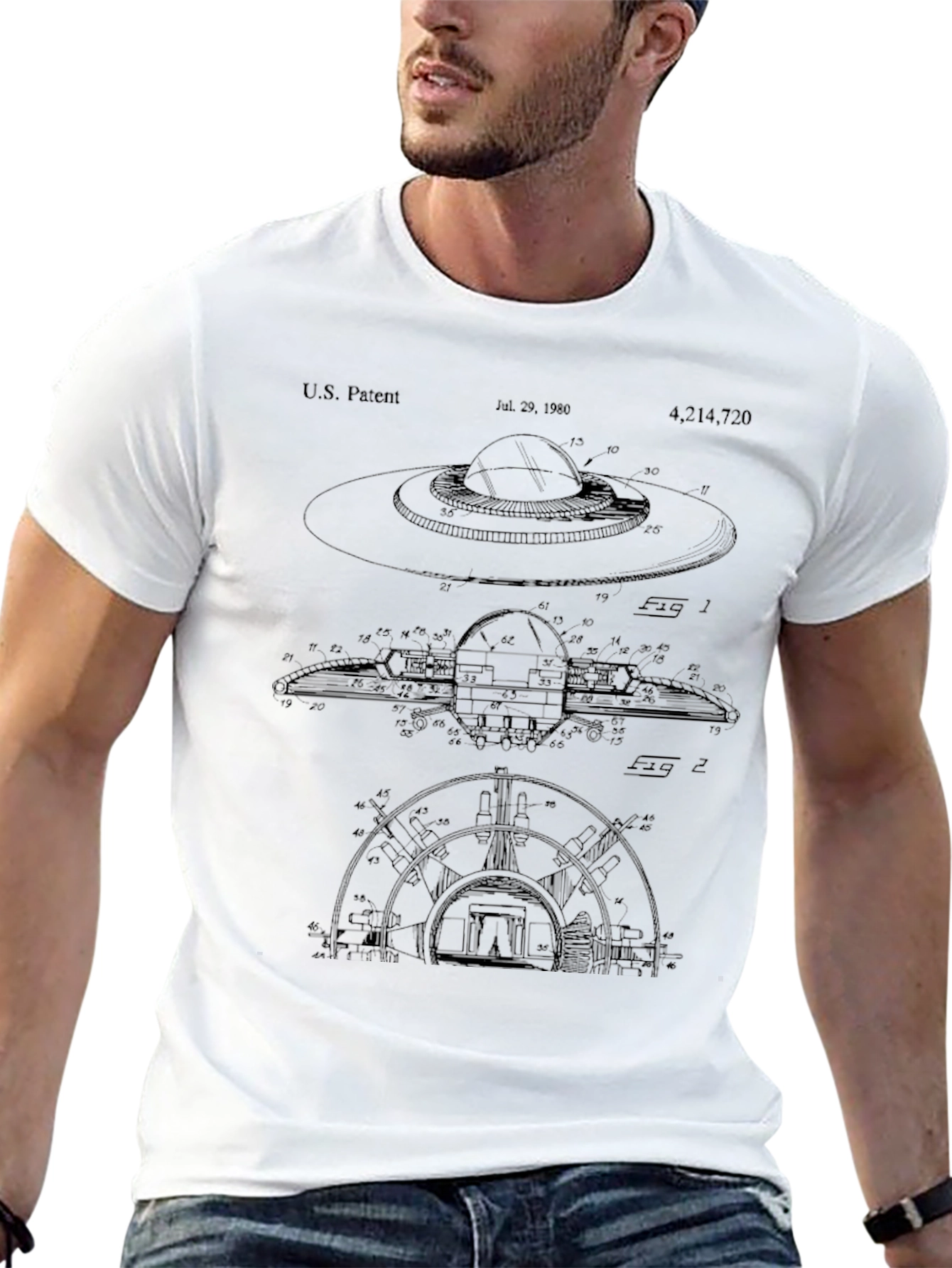 UFO Patent Print T-Shirt - Sci-Fi Apparel