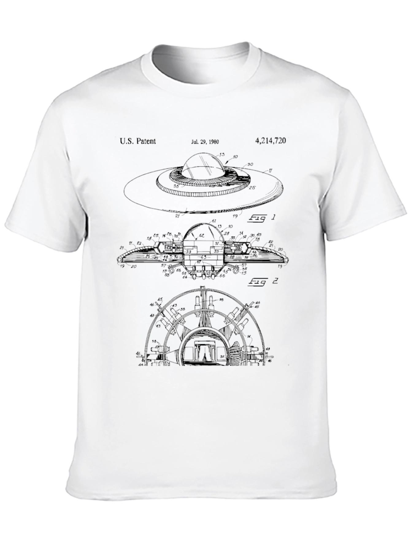 UFO Patent Print T-Shirt - Sci-Fi Apparel