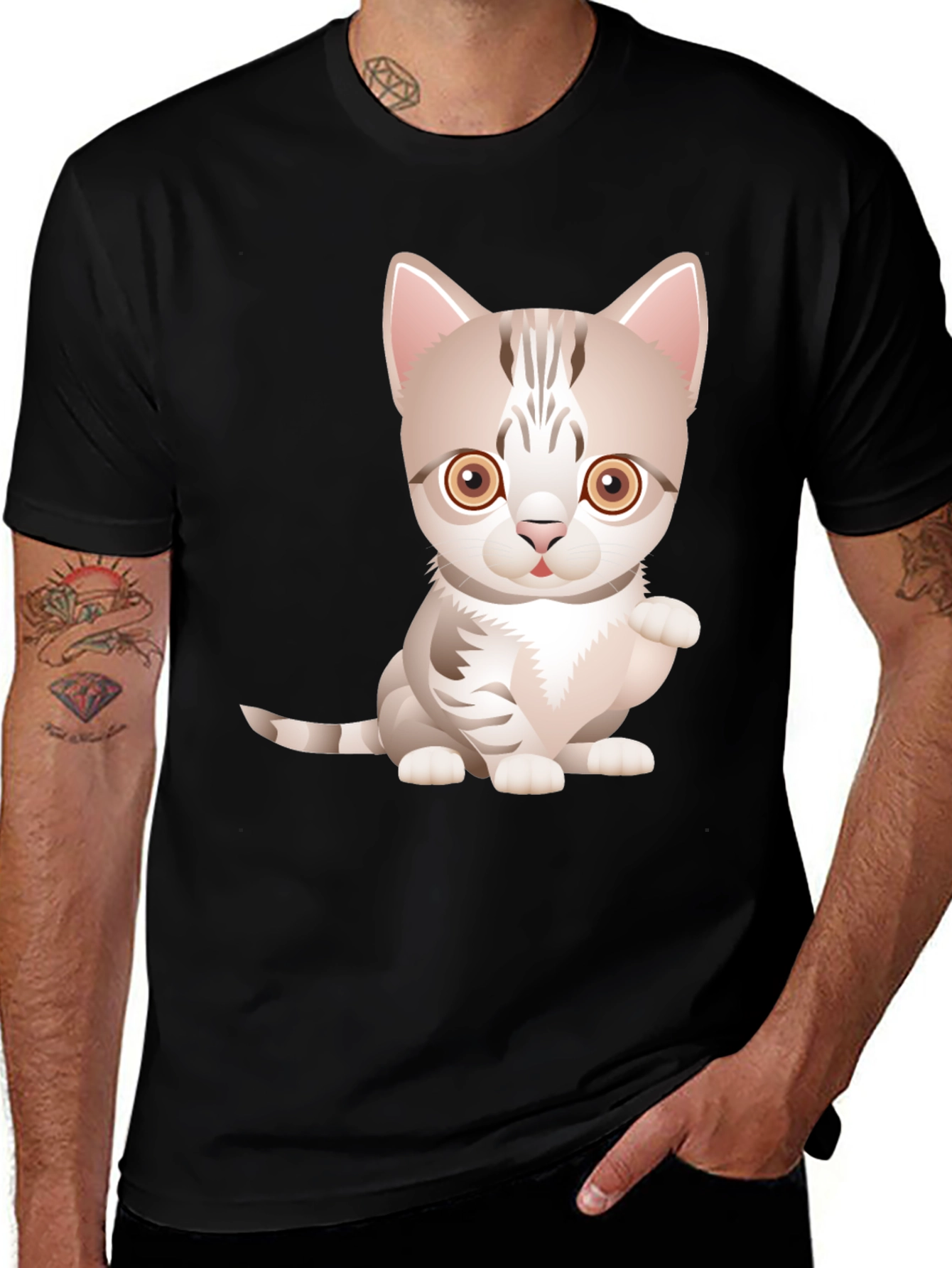 Cute Kitten Graphic Tee - Soft Cotton Blend