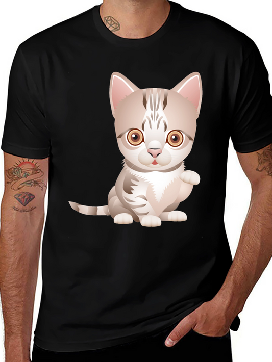 Cute Kitten Graphic Tee - Soft Cotton Blend