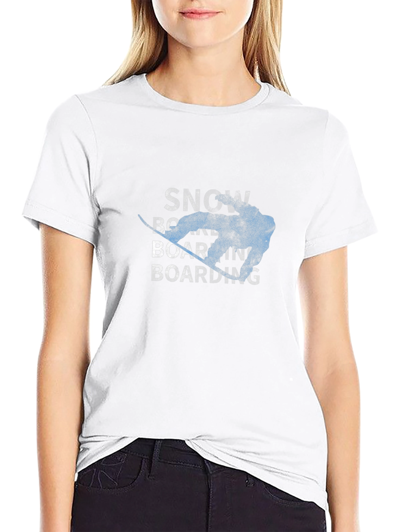 Snowboarding Graphic Tee - Black