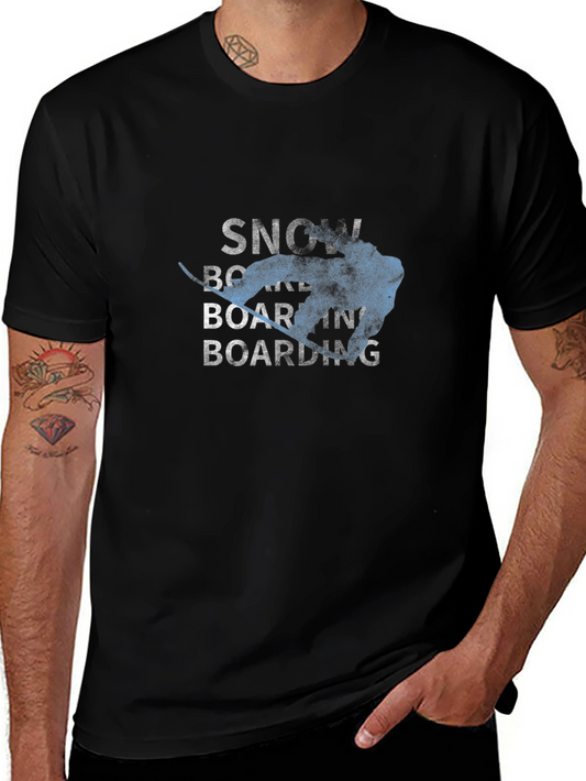 Snowboarding Graphic Tee - Black