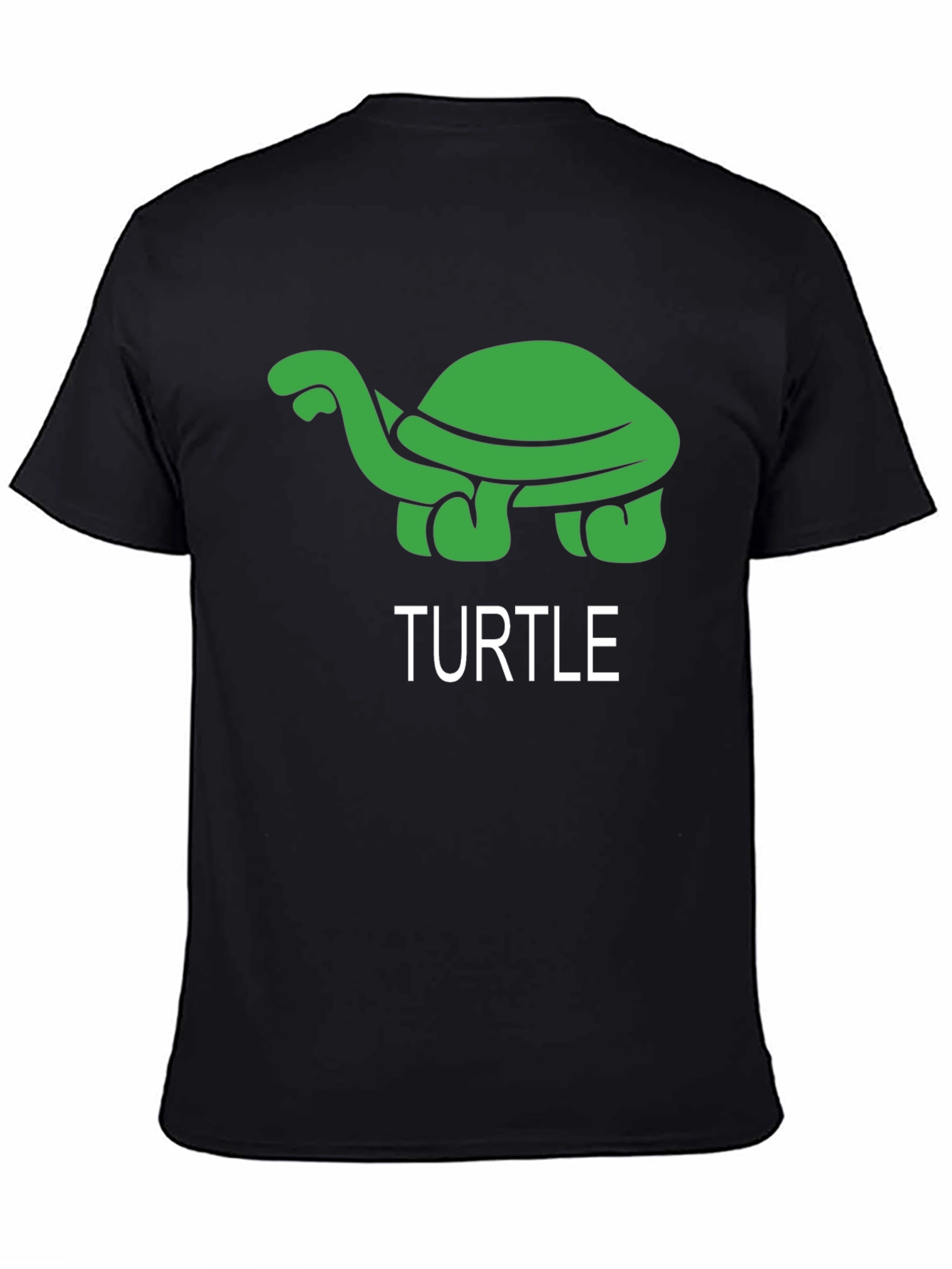 Turtle Graphic Tee - Black Cotton T-Shirt