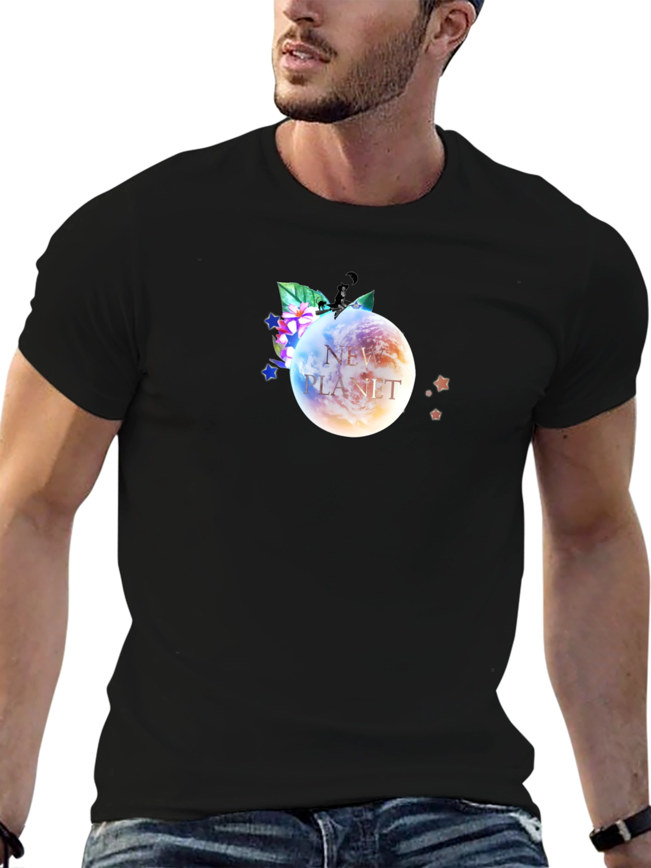 New Planet Graphic T-Shirt - Trendy Design
