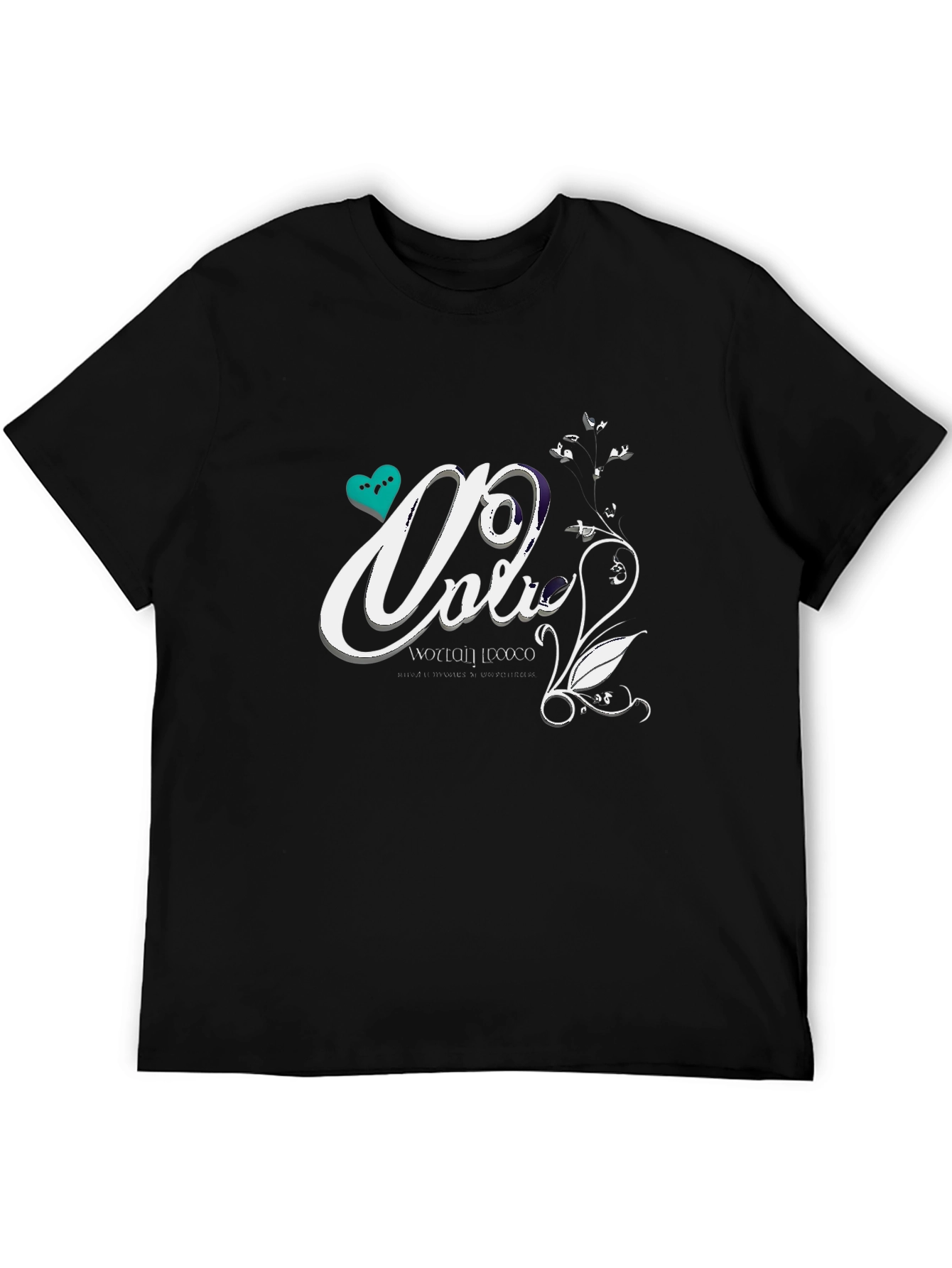 Stylish Black Graphic Tee - Oolo Design
