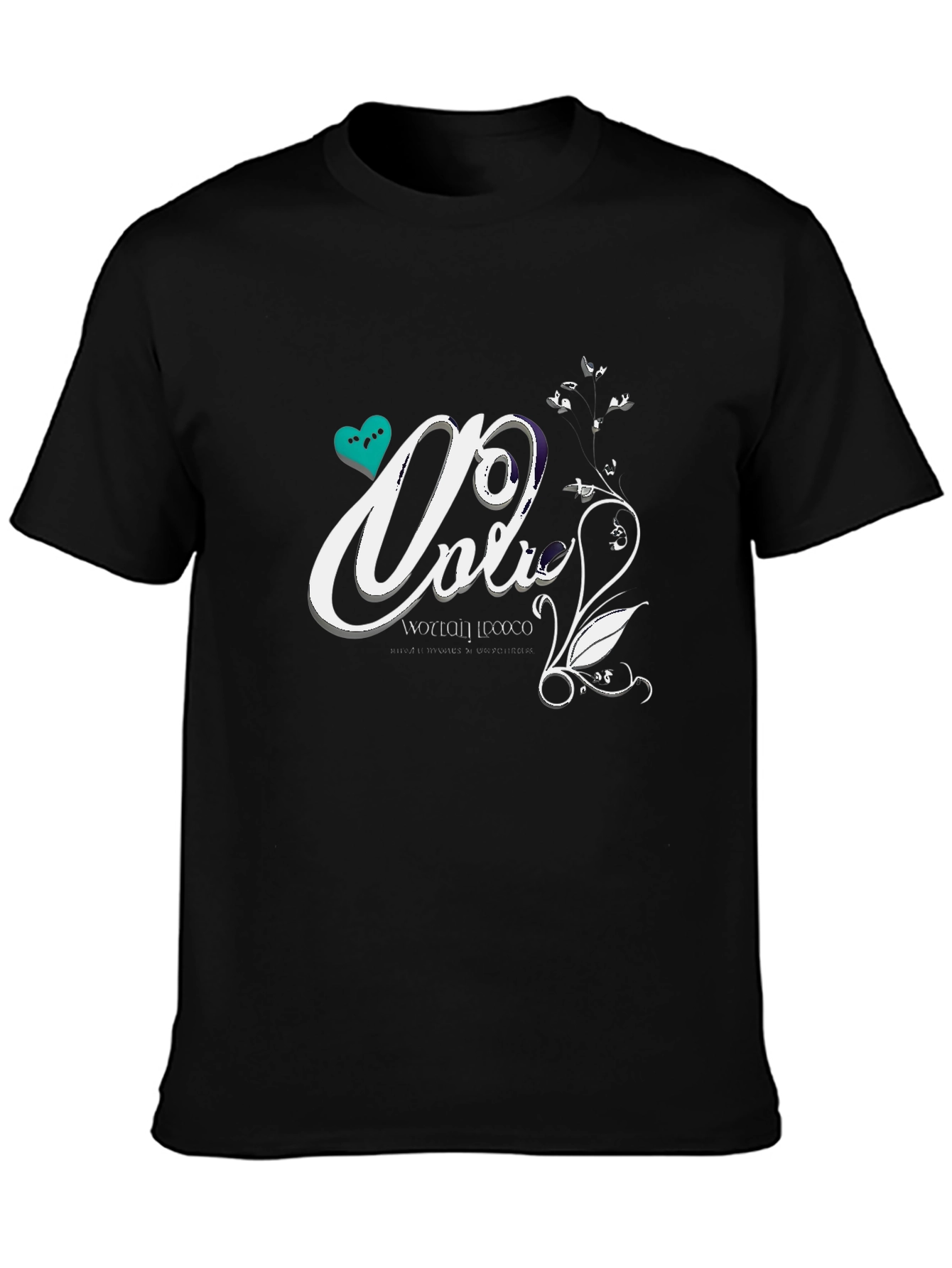 Stylish Black Graphic Tee - Oolo Design