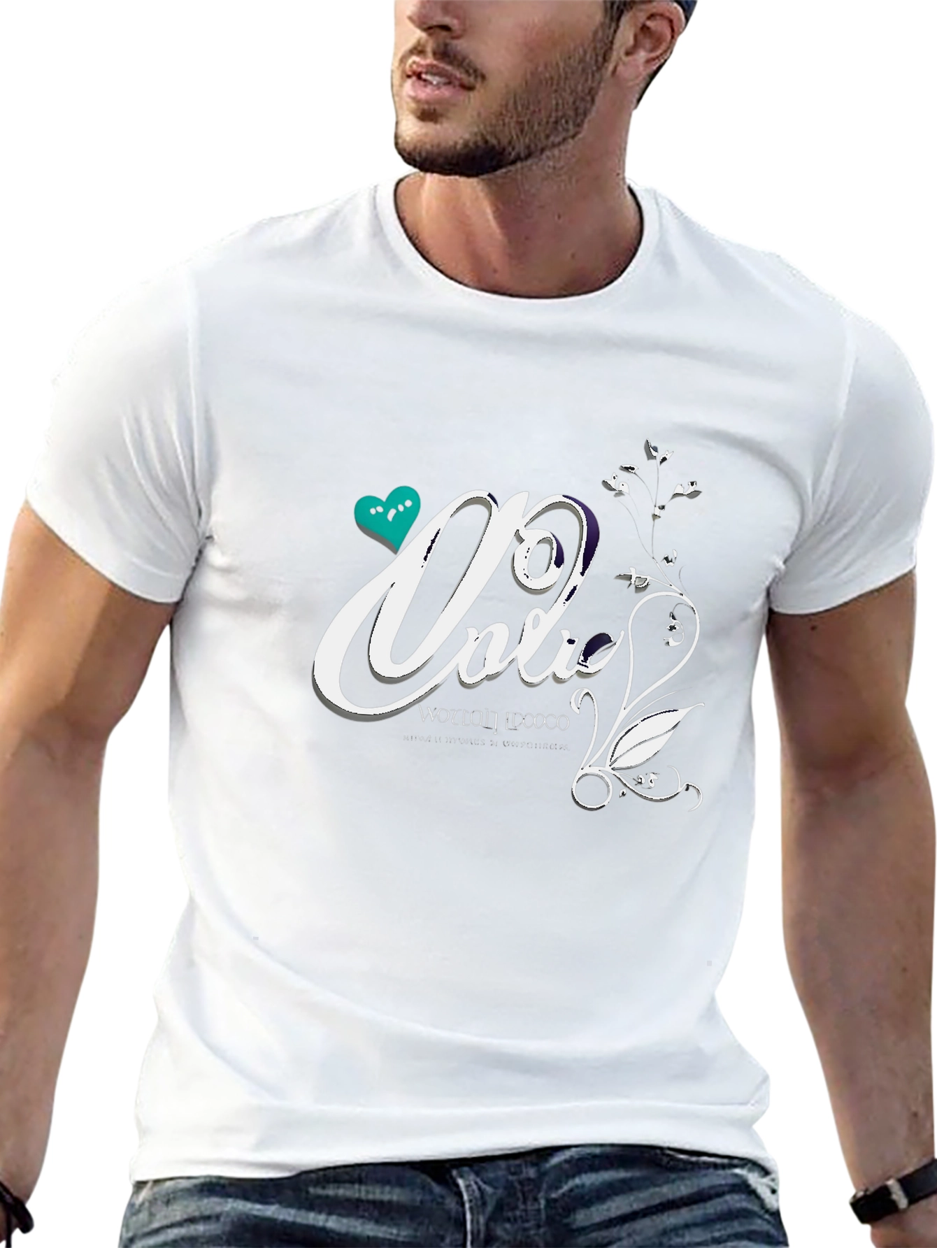 Stylish Black Graphic Tee - Oolo Design