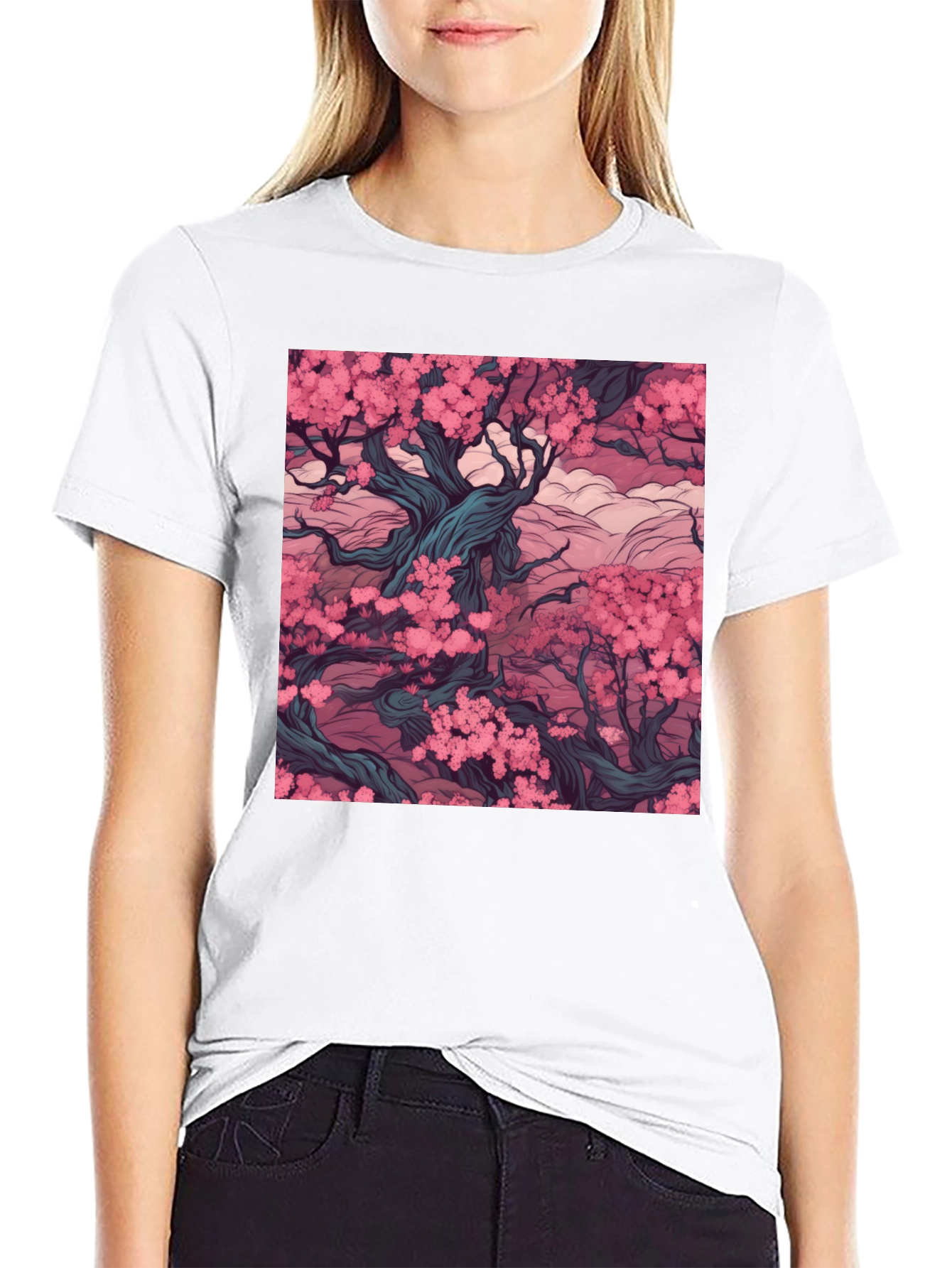 Blossom Tree Black T-Shirt