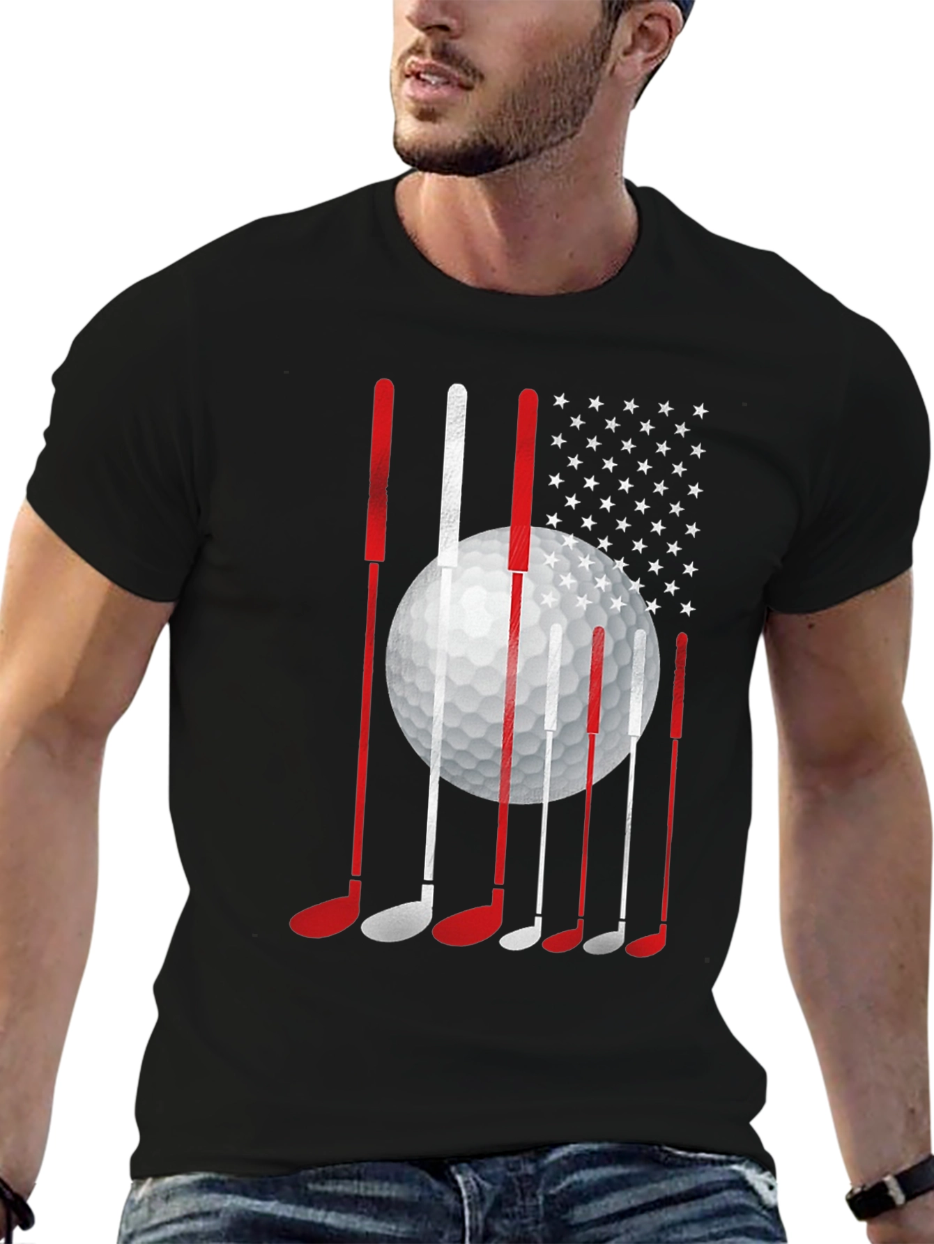 Golf USA Flag Graphic Tee