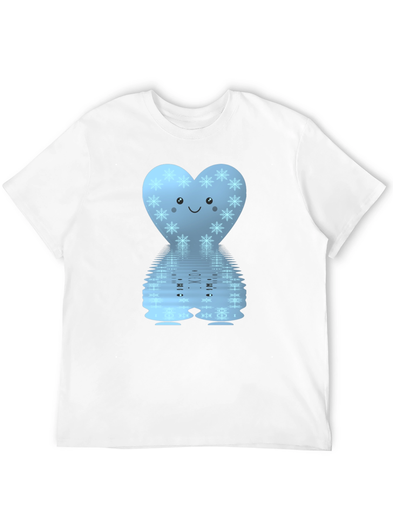 Snowflake Heart Reflective Graphic T-Shirt