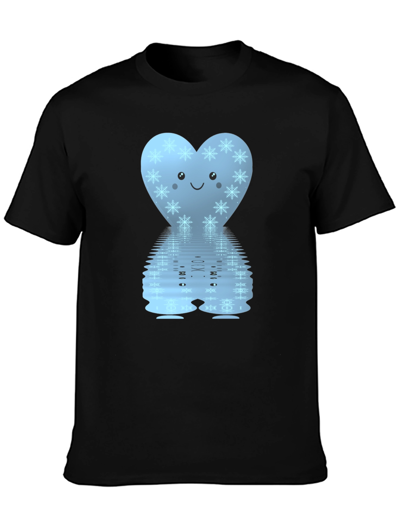 Snowflake Heart Reflective Graphic T-Shirt
