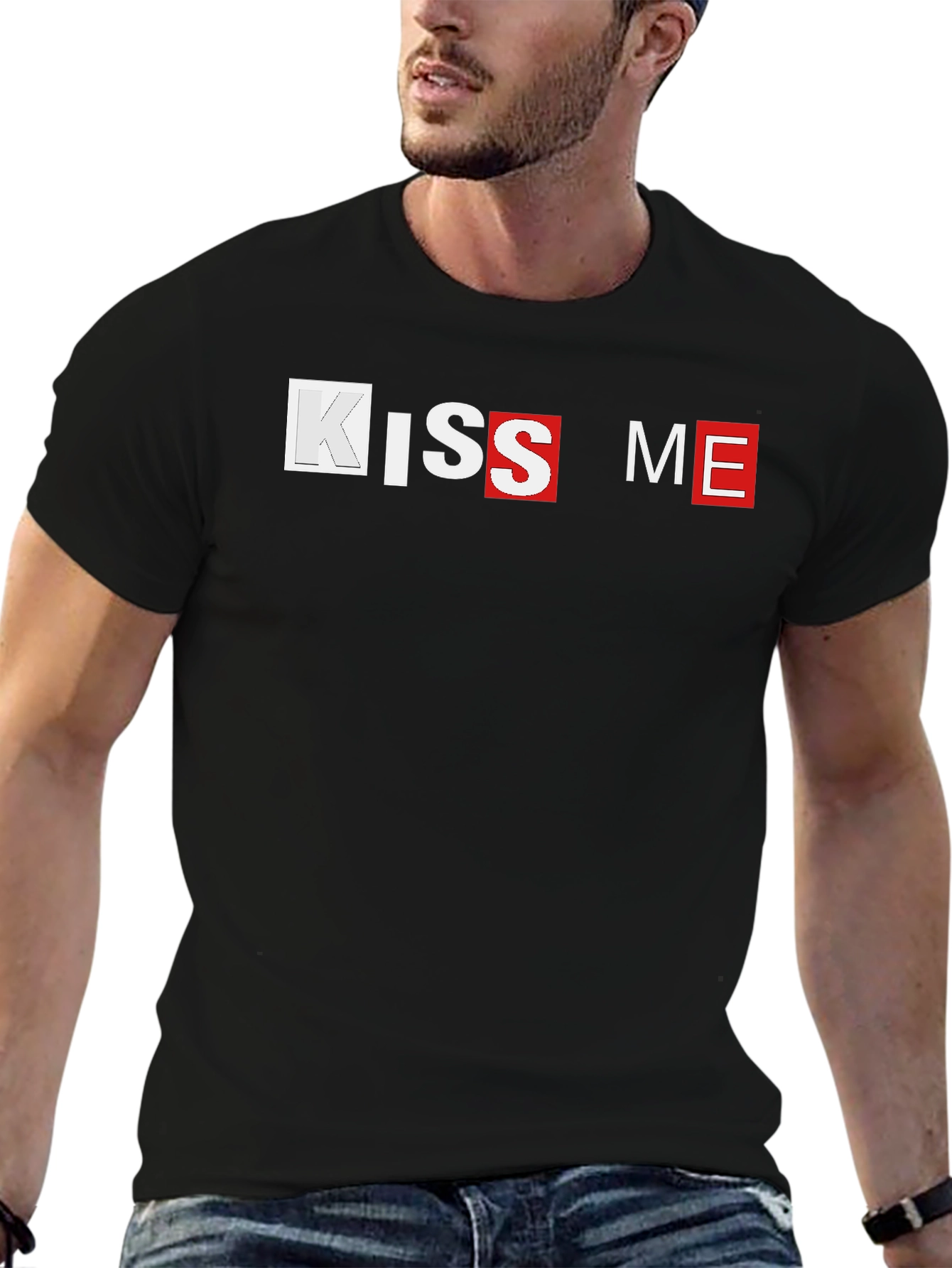 Kiss Me Graphic T-Shirt - Unique Design