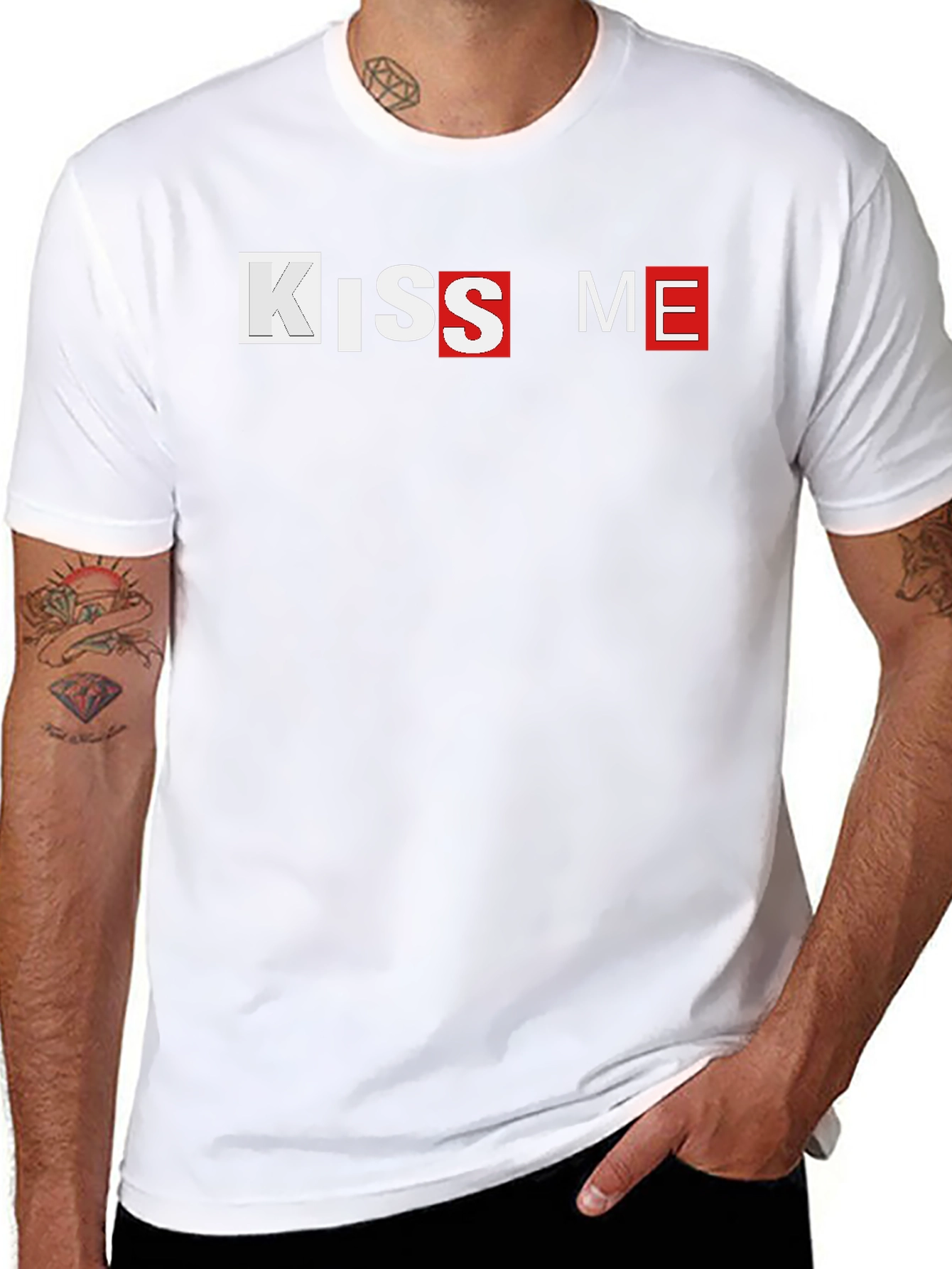Kiss Me Graphic T-Shirt - Unique Design