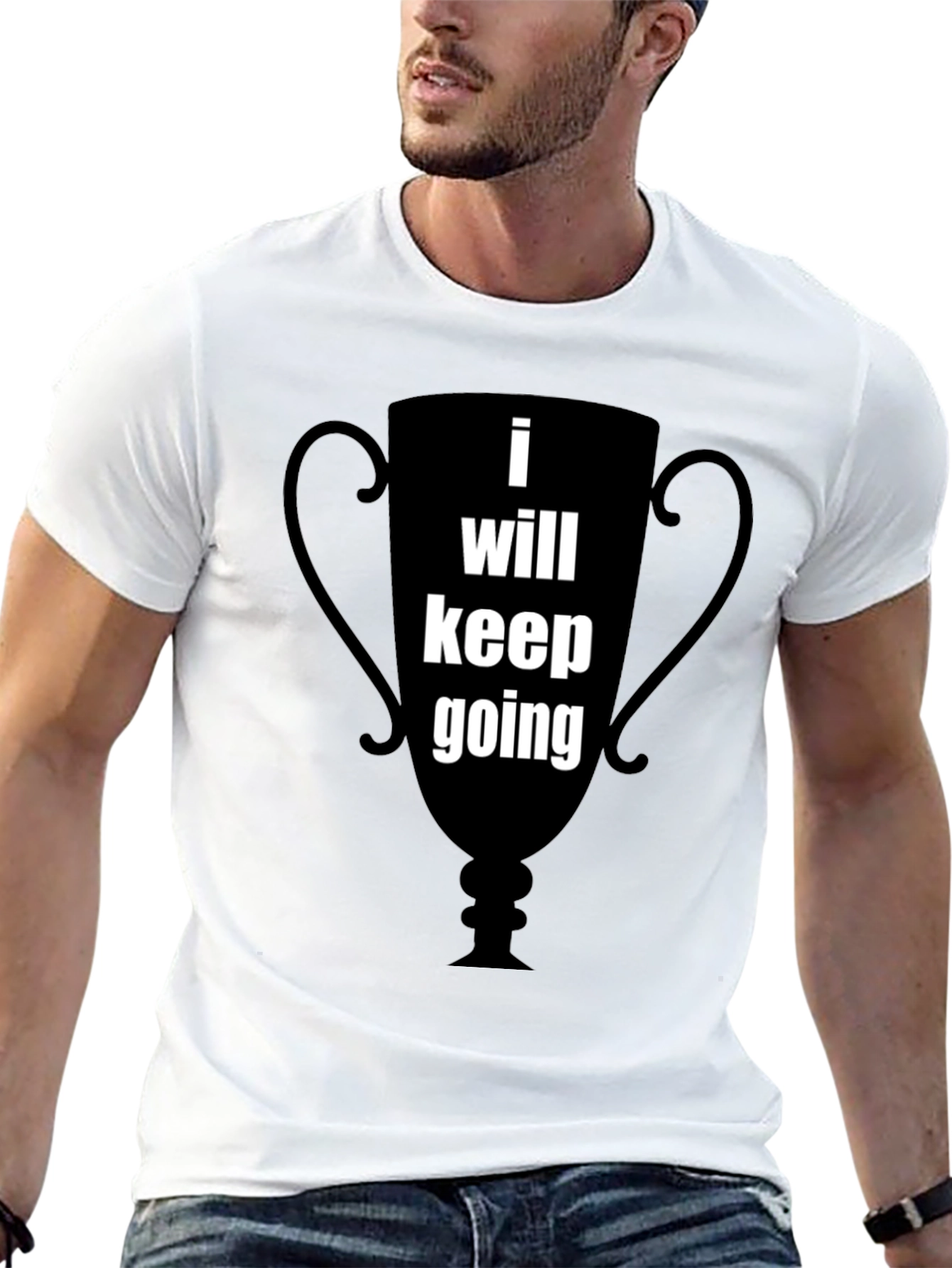 Motivational I Will Keep Going Graphic Tee - Black