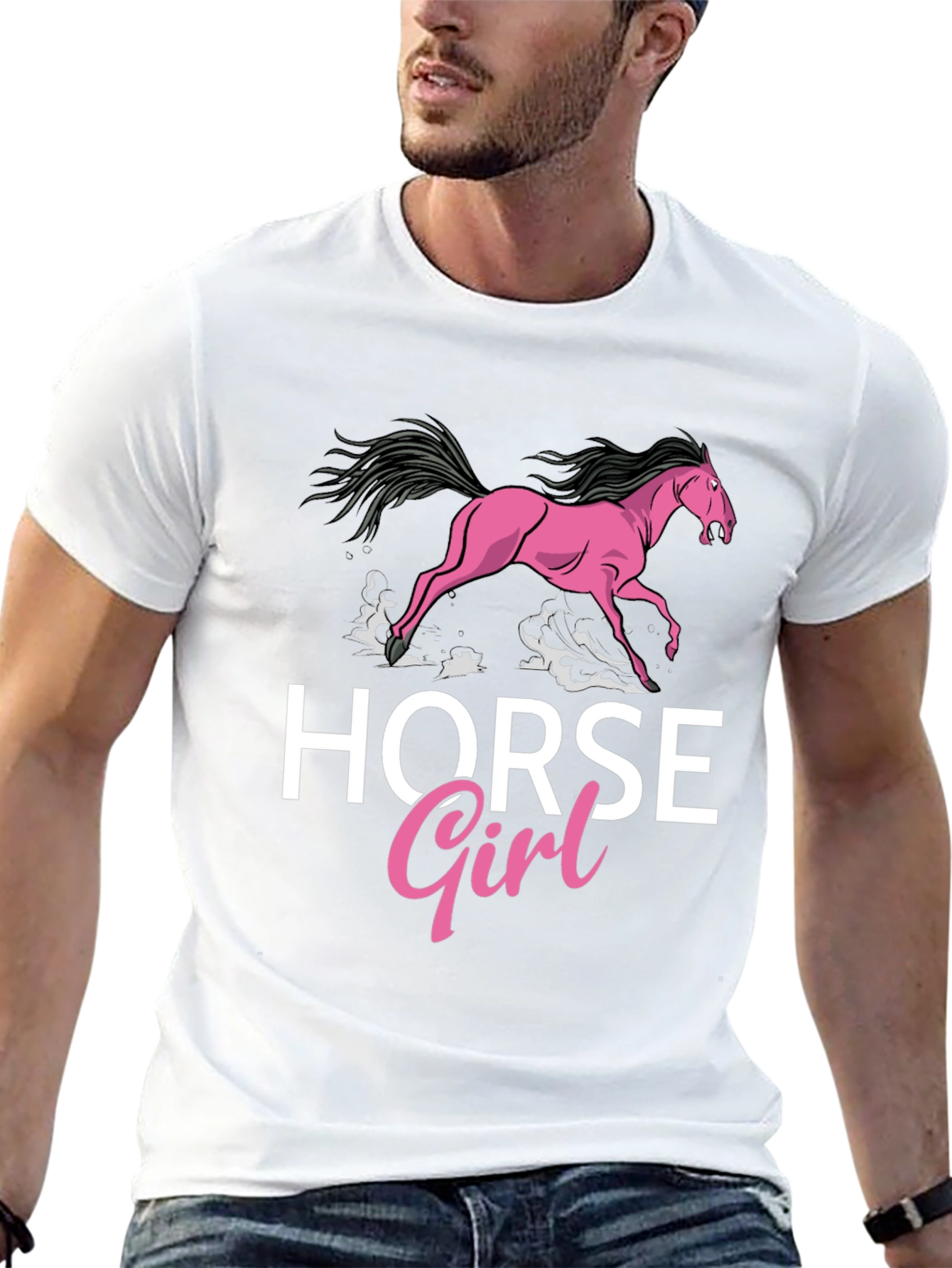 Horse Girl T-Shirt - Black Cotton Tee