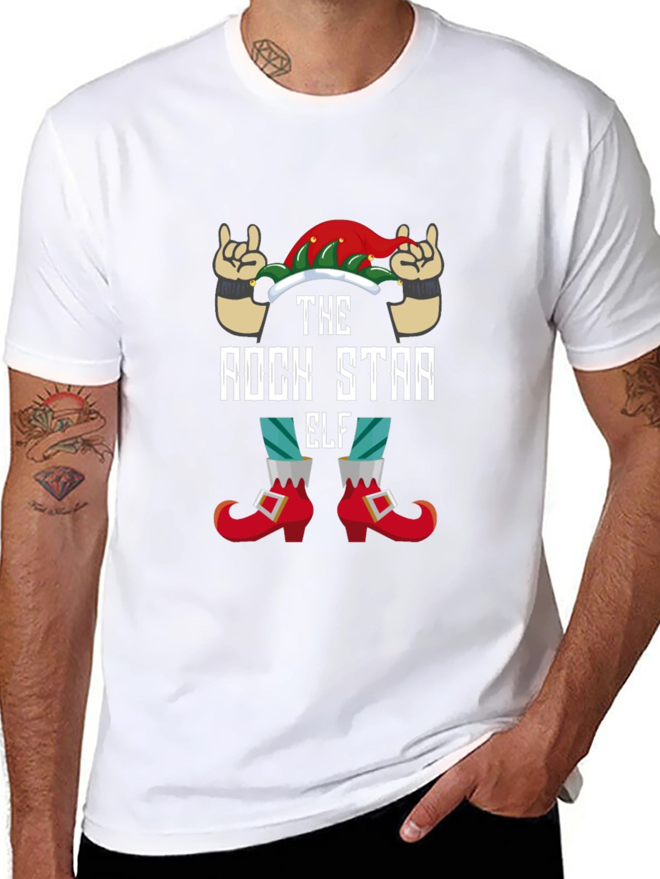 Rock Star Elf Graphic Tee