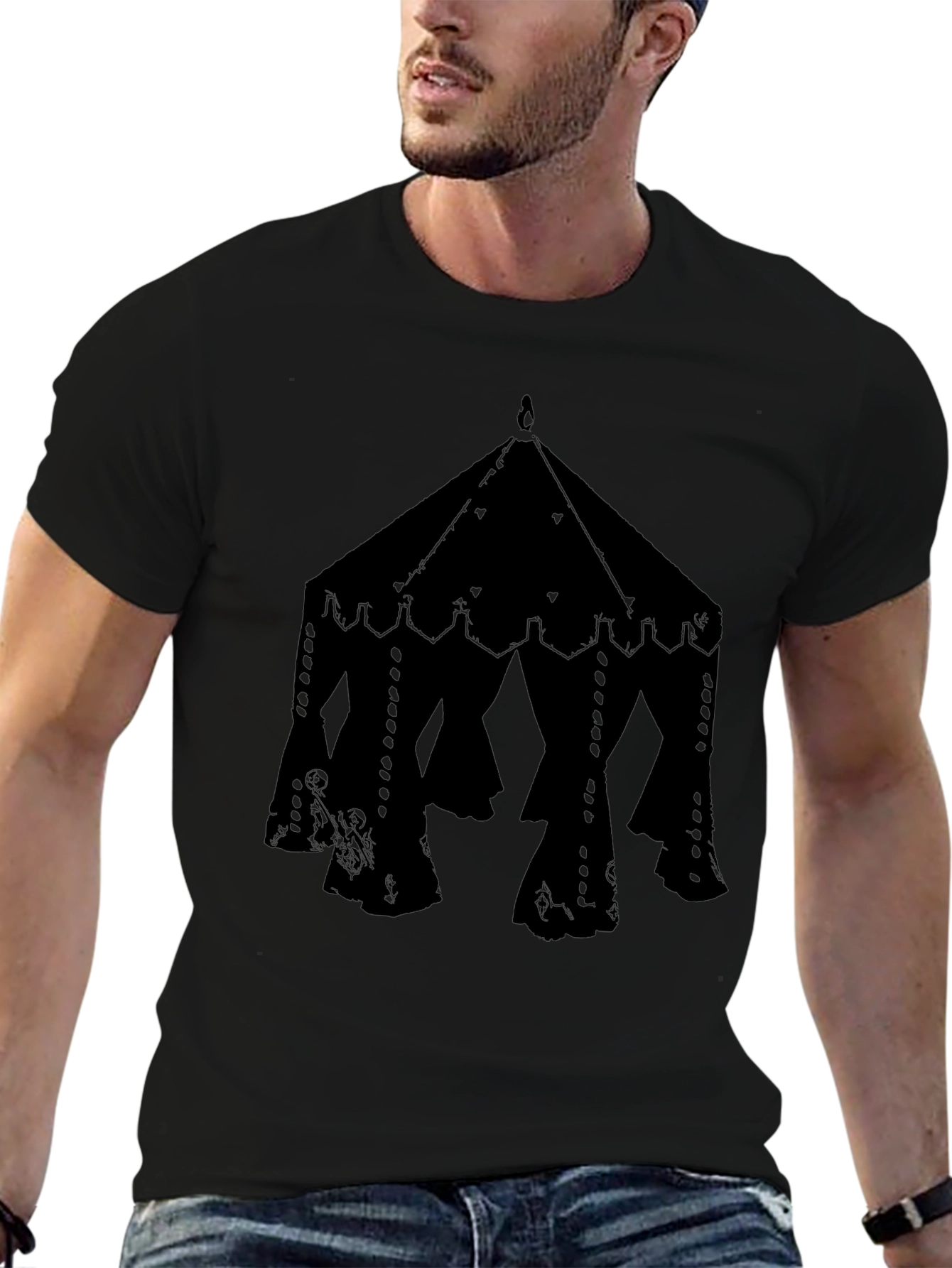 Tent Graphic T-Shirt - Black