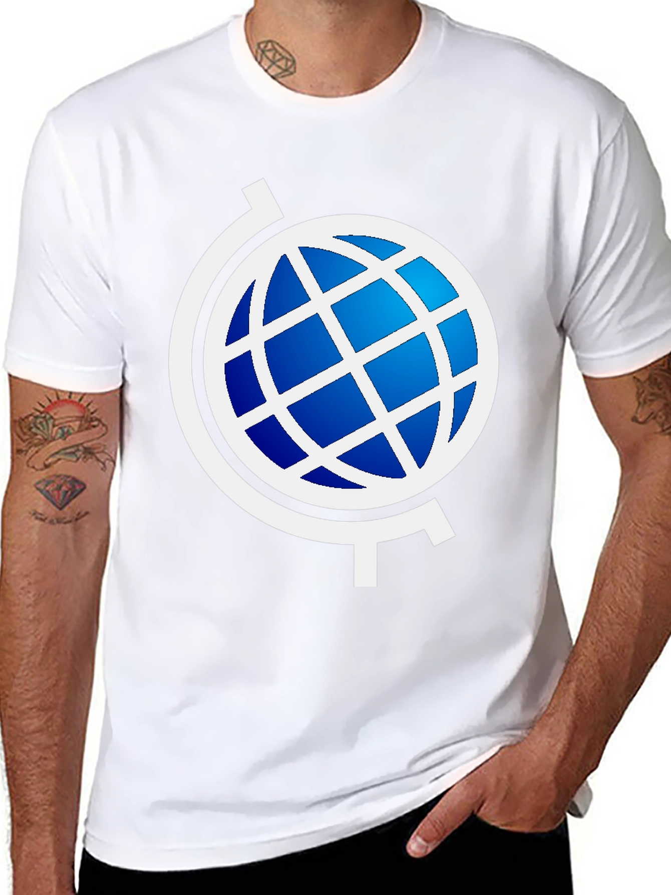 Globe Graphic Black T-Shirt - Modern Style
