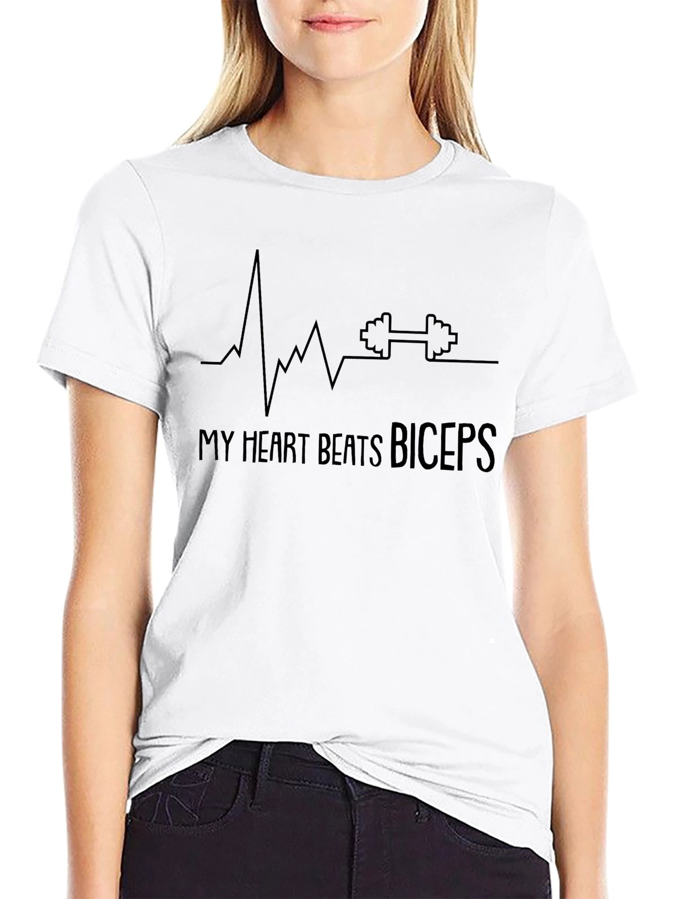 My Heart Beats Biceps - Workout T-Shirt
