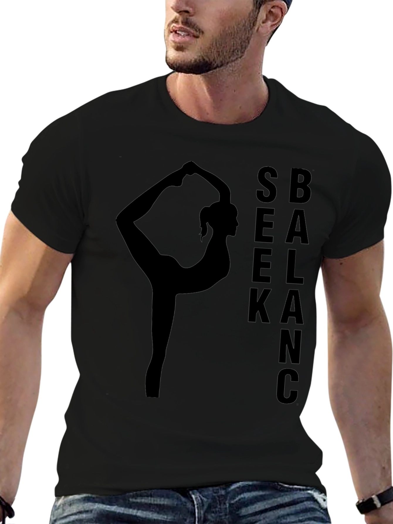 Yoga Balance Black T-Shirt