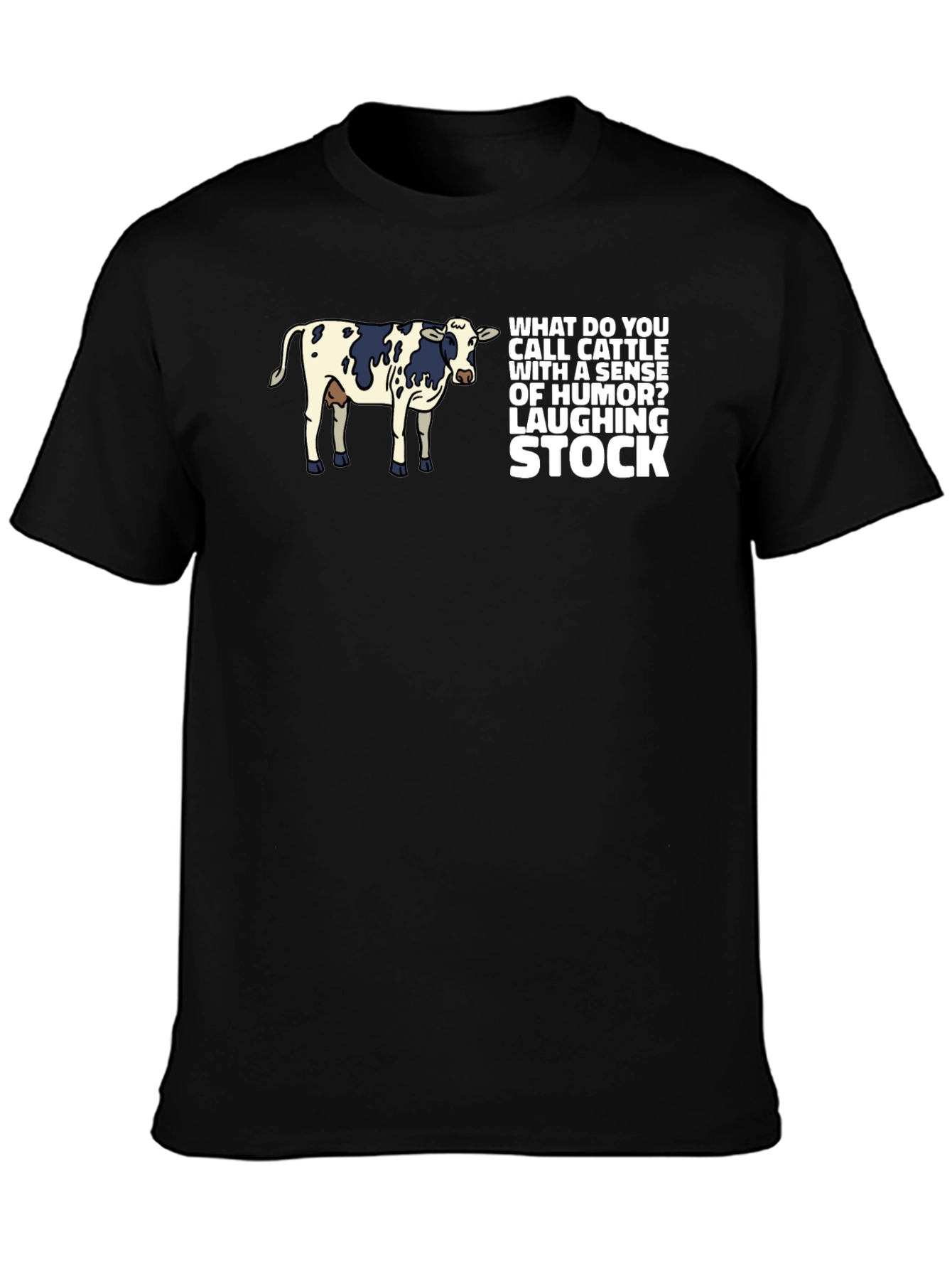 Laughing Stock Cow Graphic T-Shirt