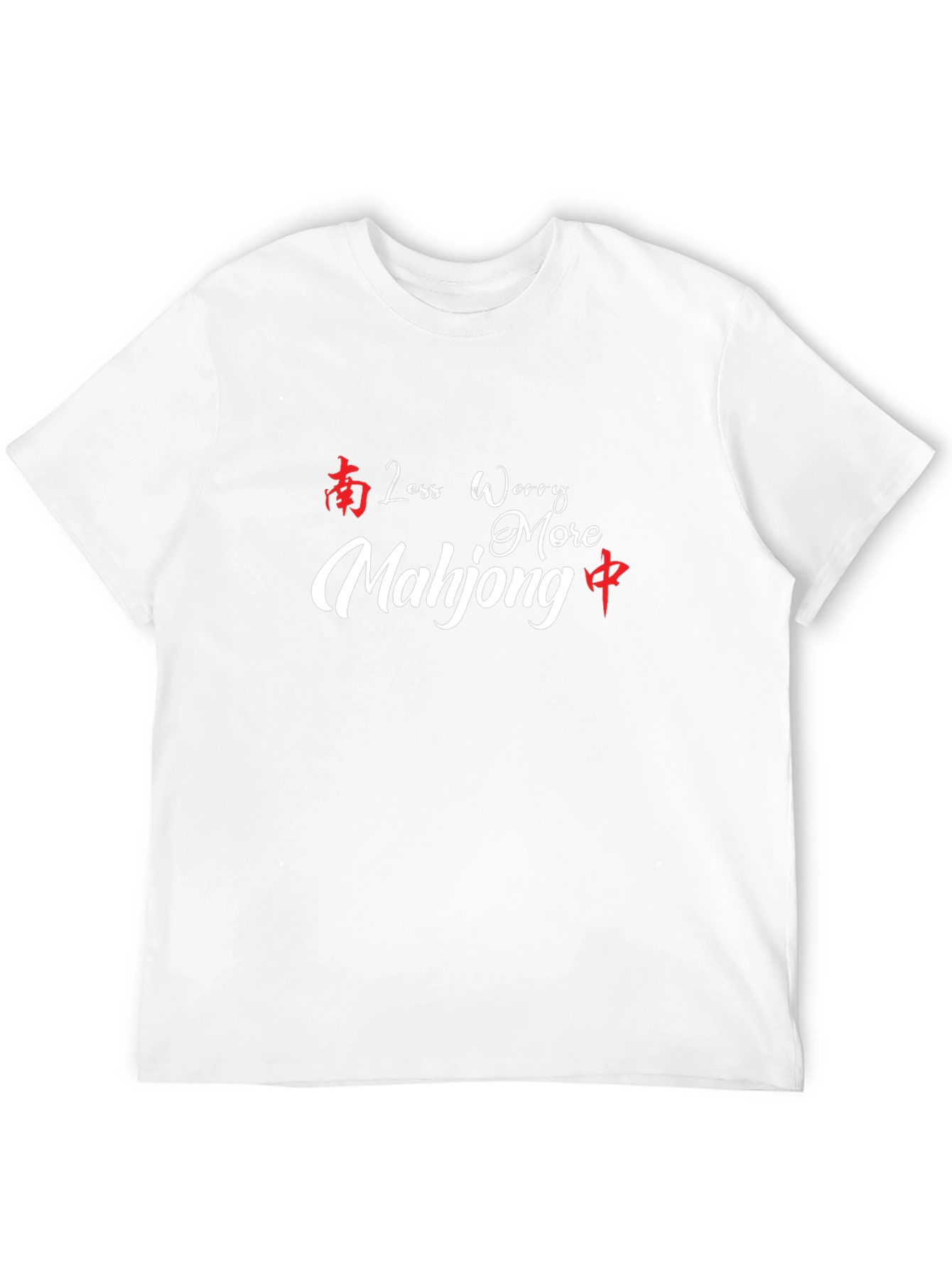Less Worry More Mahjong Black T-Shirt