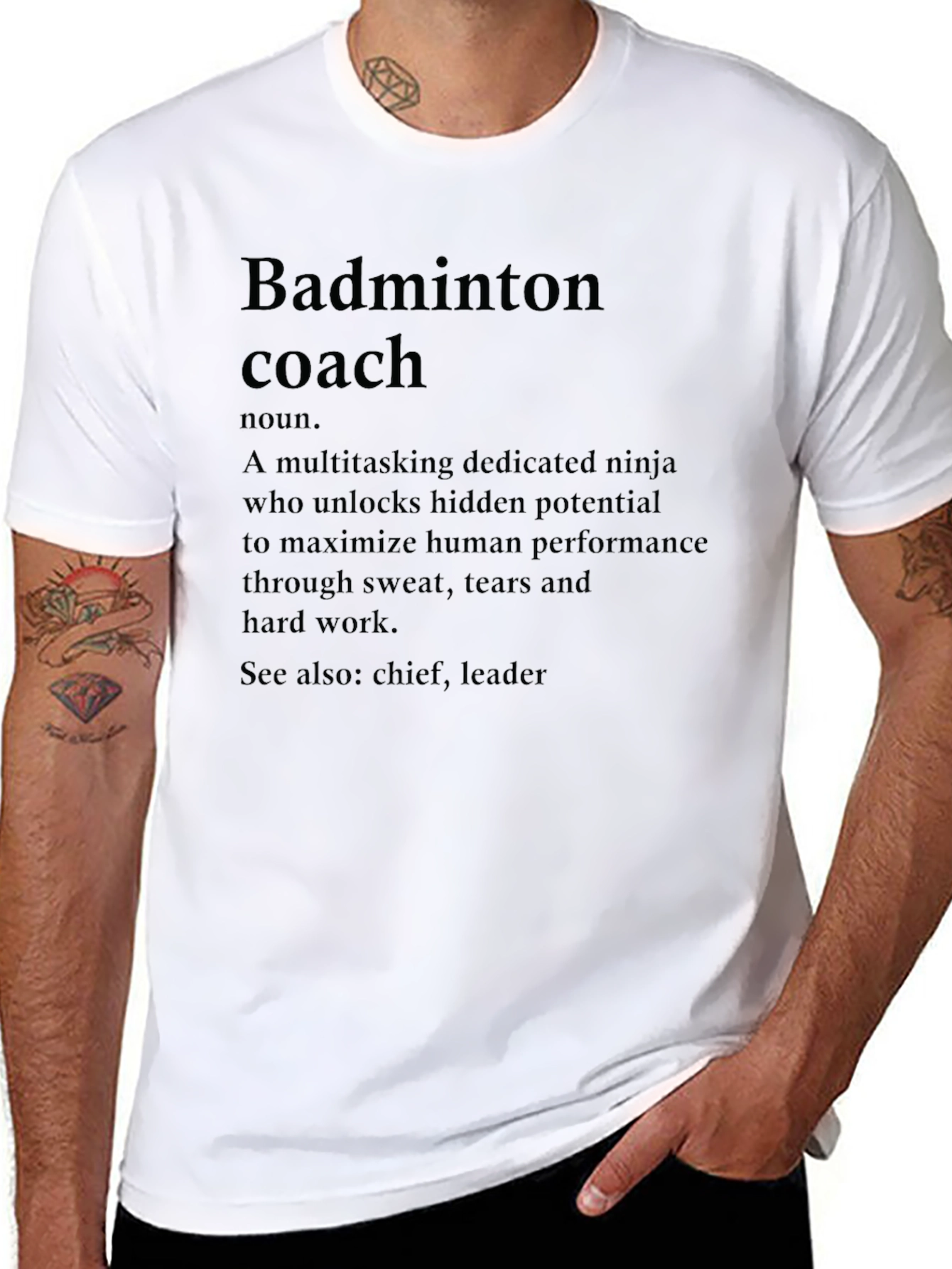 Badminton Coach Definition T-Shirt - Gift for Coaches