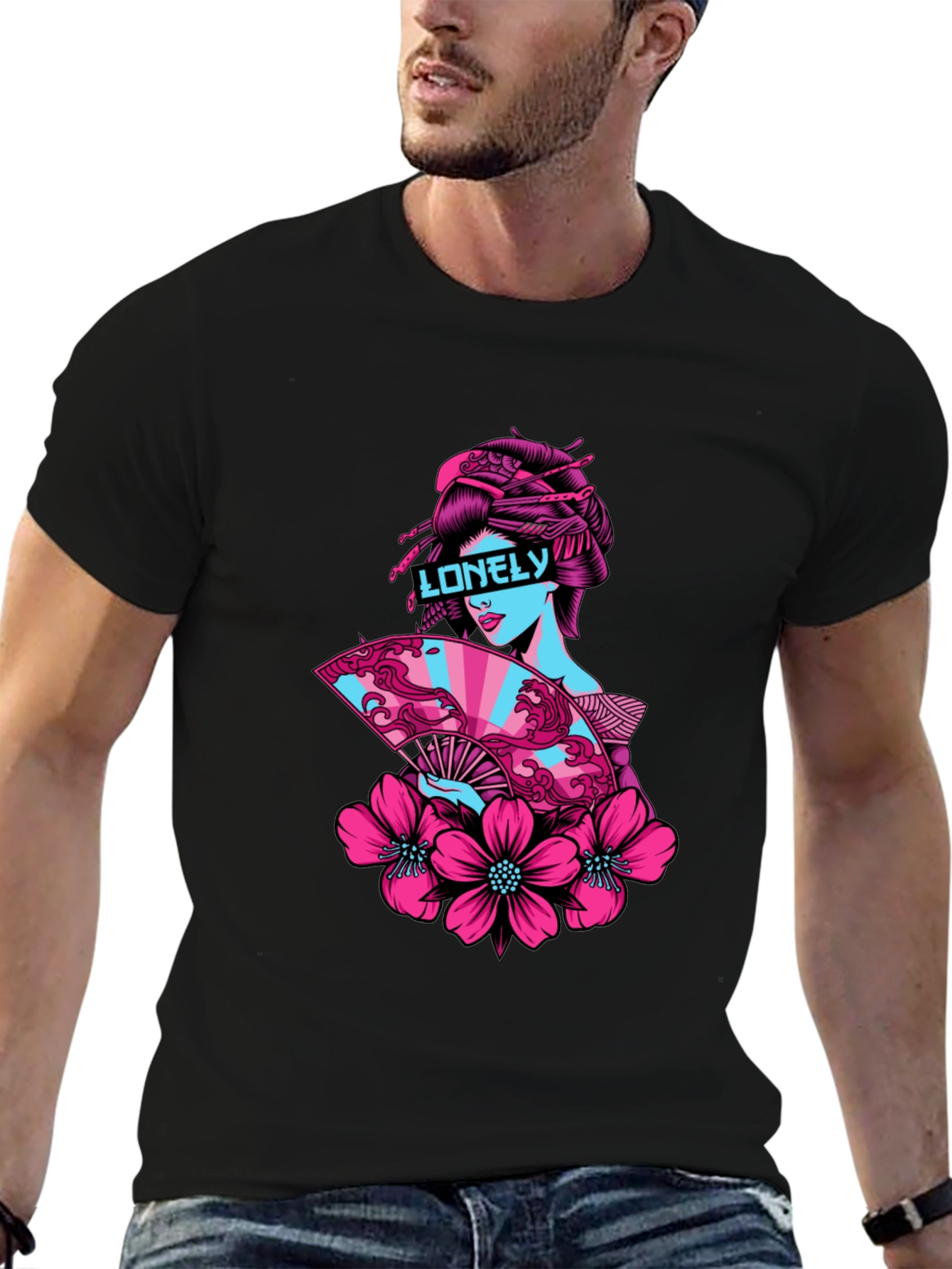 Lonely Geisha Graphic Print Tee