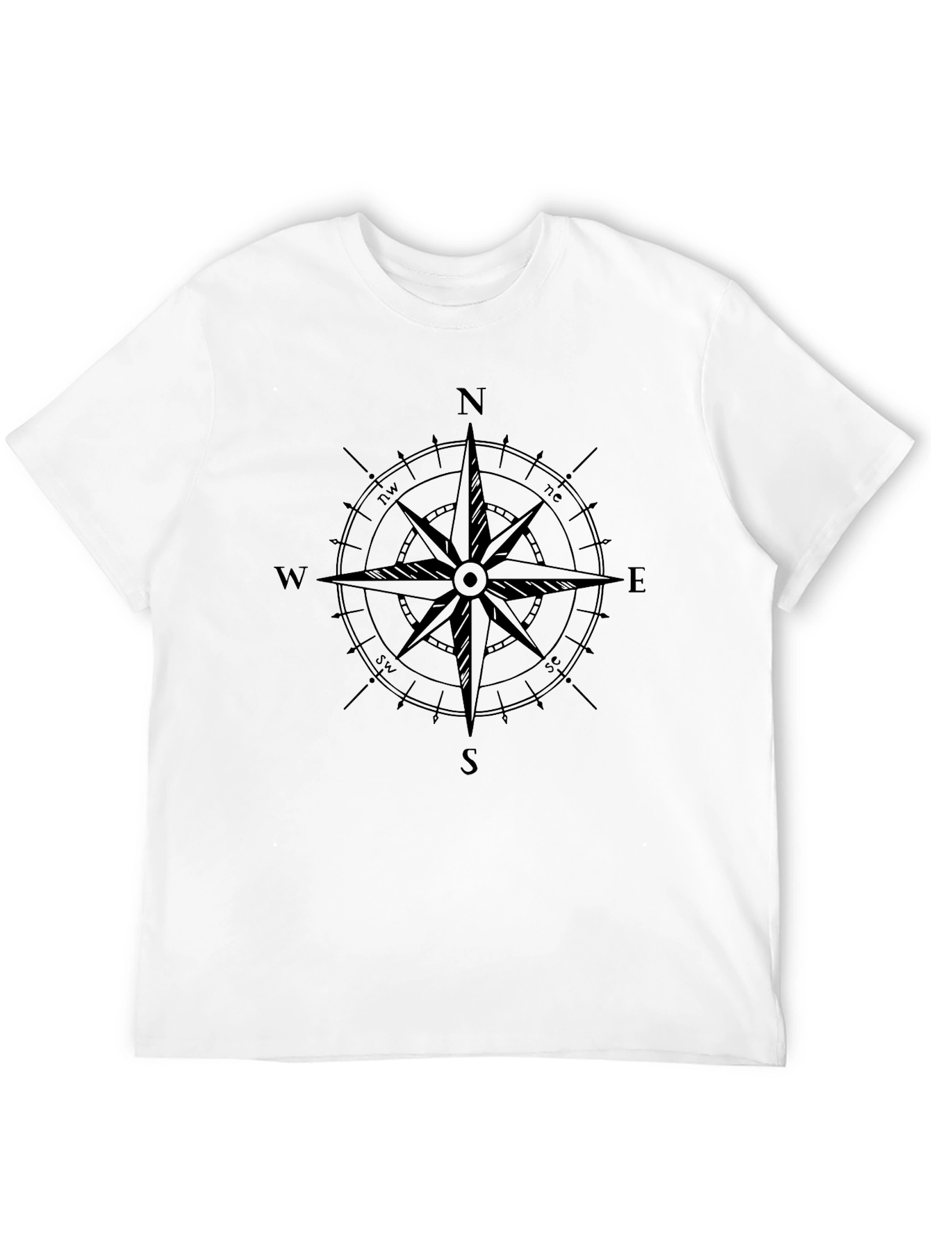 Compass Rose Graphic Tee - Classic Black T-Shirt
