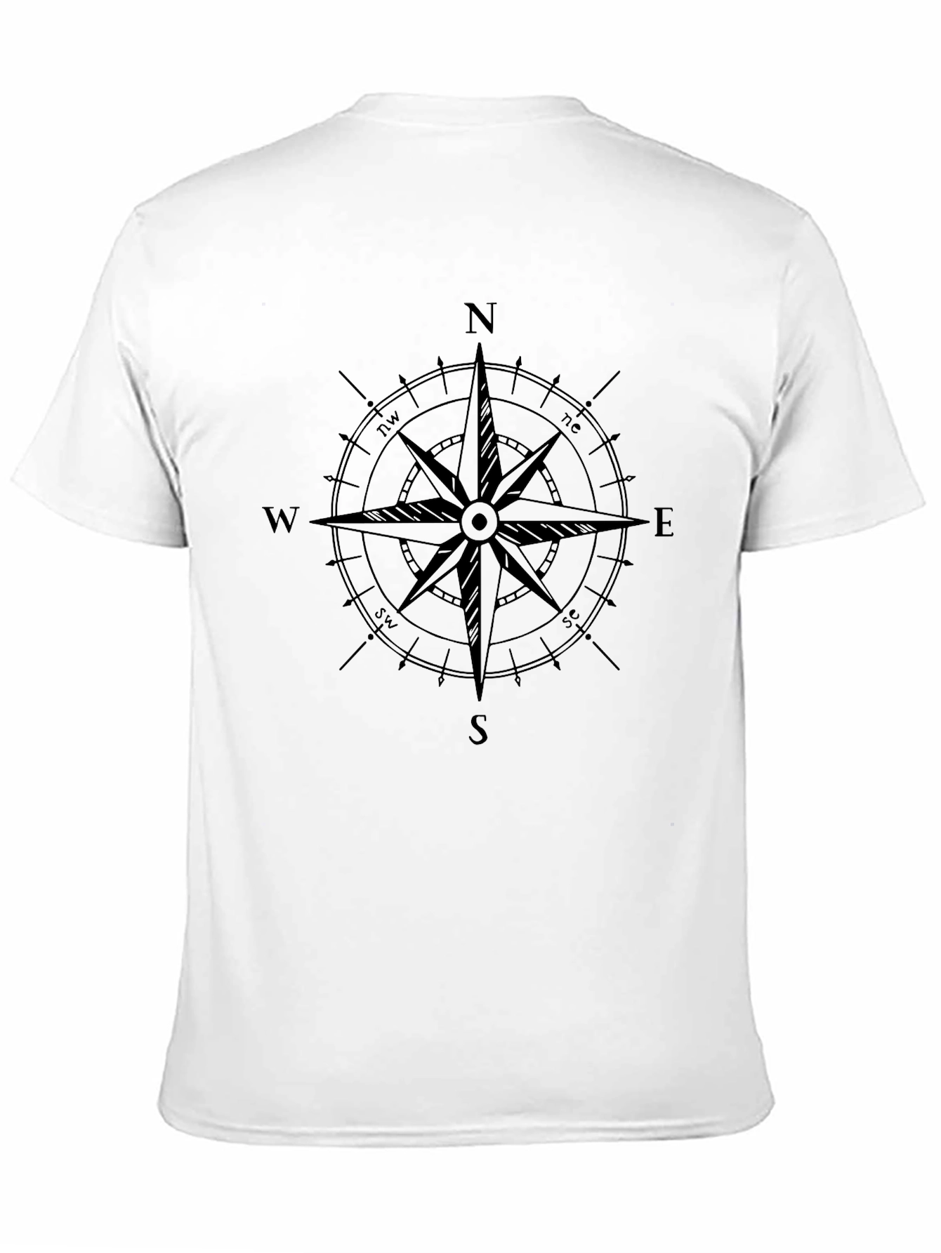 Compass Rose Graphic Tee - Classic Black T-Shirt
