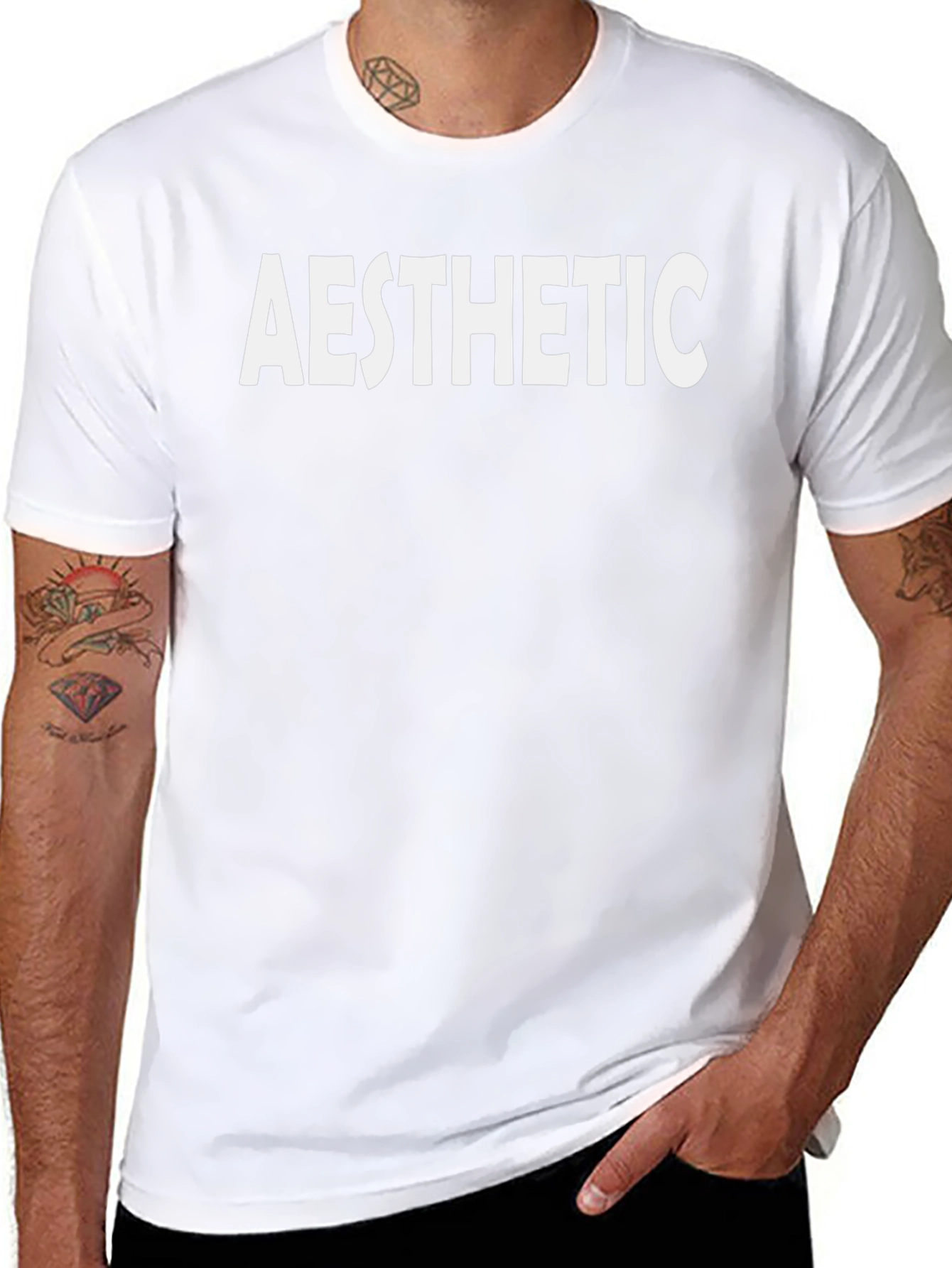 Aesthetic Graphic Tee - Mens Black Short Sleeve